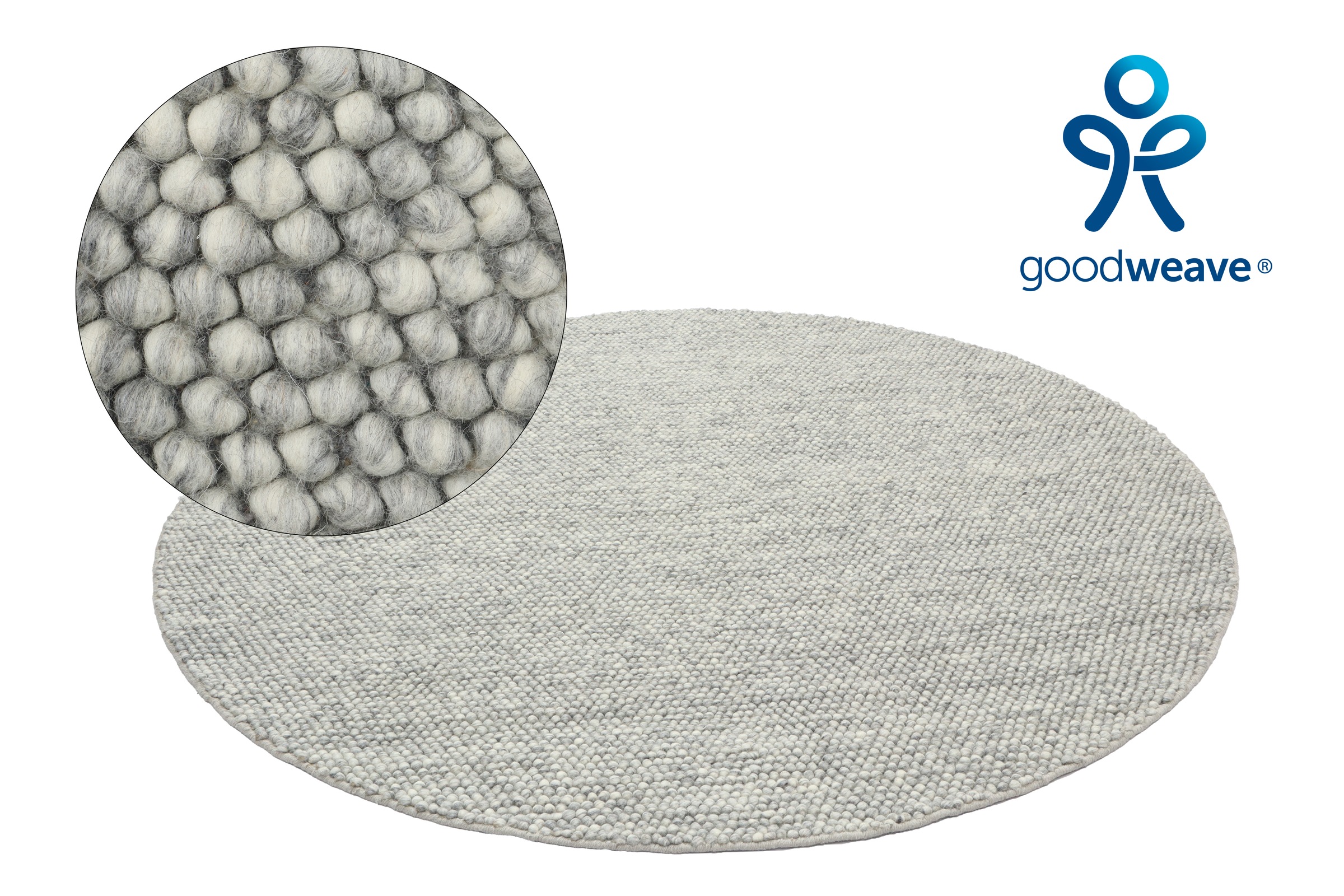 Thumbnail - LeGer Home by Lena Gercke Teppich "Ainhoa, handgewebt, Wolle" rund 12 mm Höhe Teppich, Wohnzimmer, Schlafzimmer, Esszimm...