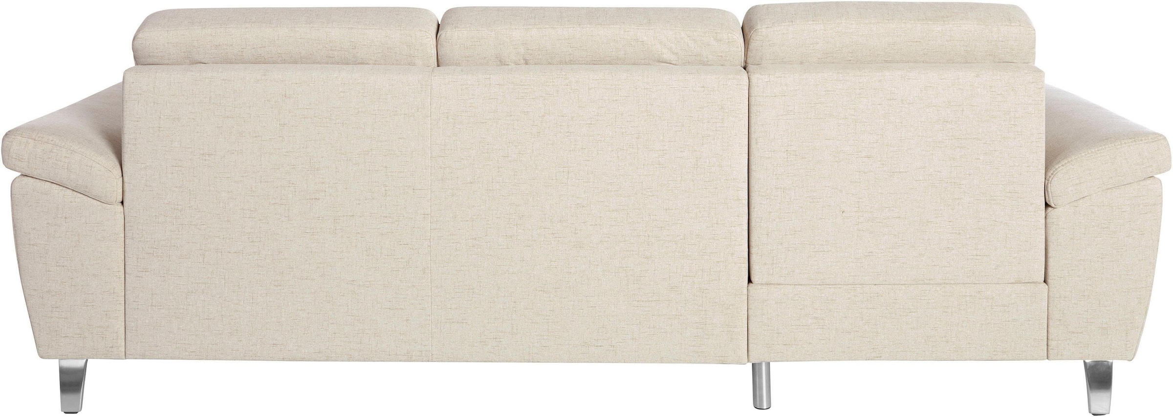 sit&more Ecksofa »Sorano L-Form«, wahlweise mit Bettfunktion und Bettkasten
