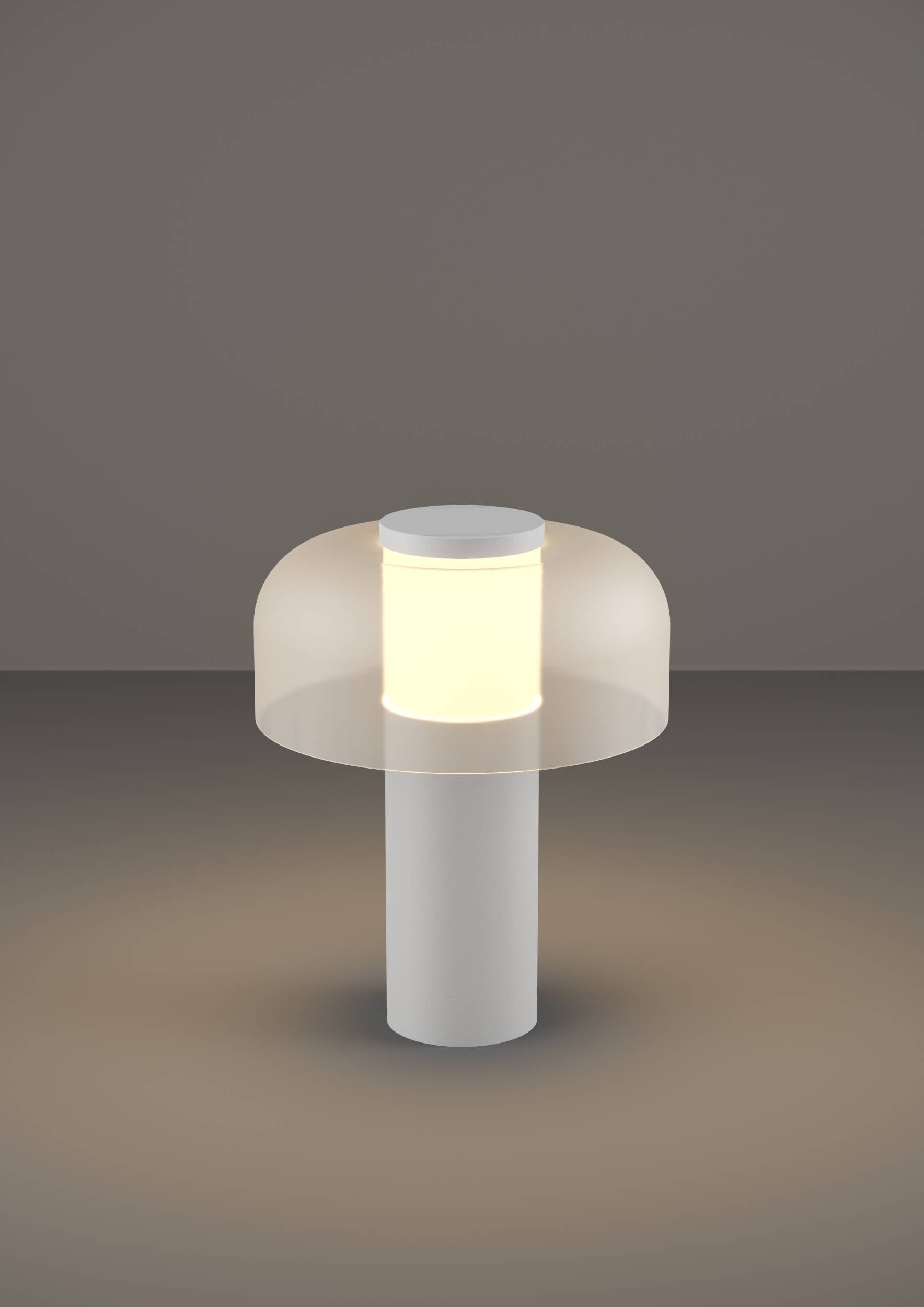EGLO Tischleuchte »Ponente Tischlampe, Nachtischlampe, Metall und Kunststoff, IP44, Lampe« LED-Modul 1 Stk. Kaltweiß | Neutralweiß | Warmweiß Tischleuchte - H20 x Ø16 cm - weiß - 2,25W inkl.