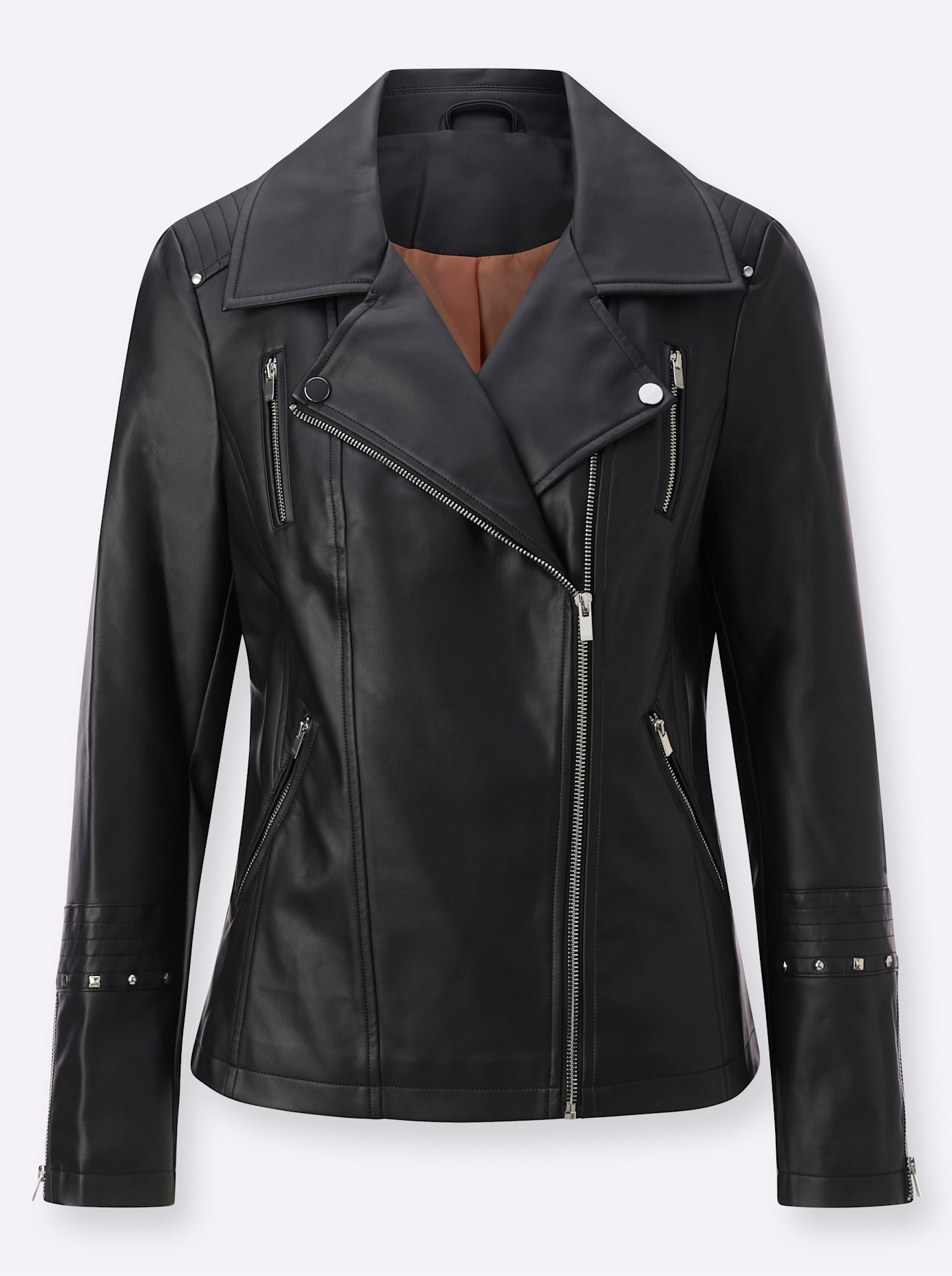 Inspirationen Lederimitatjacke, ohne Kapuze