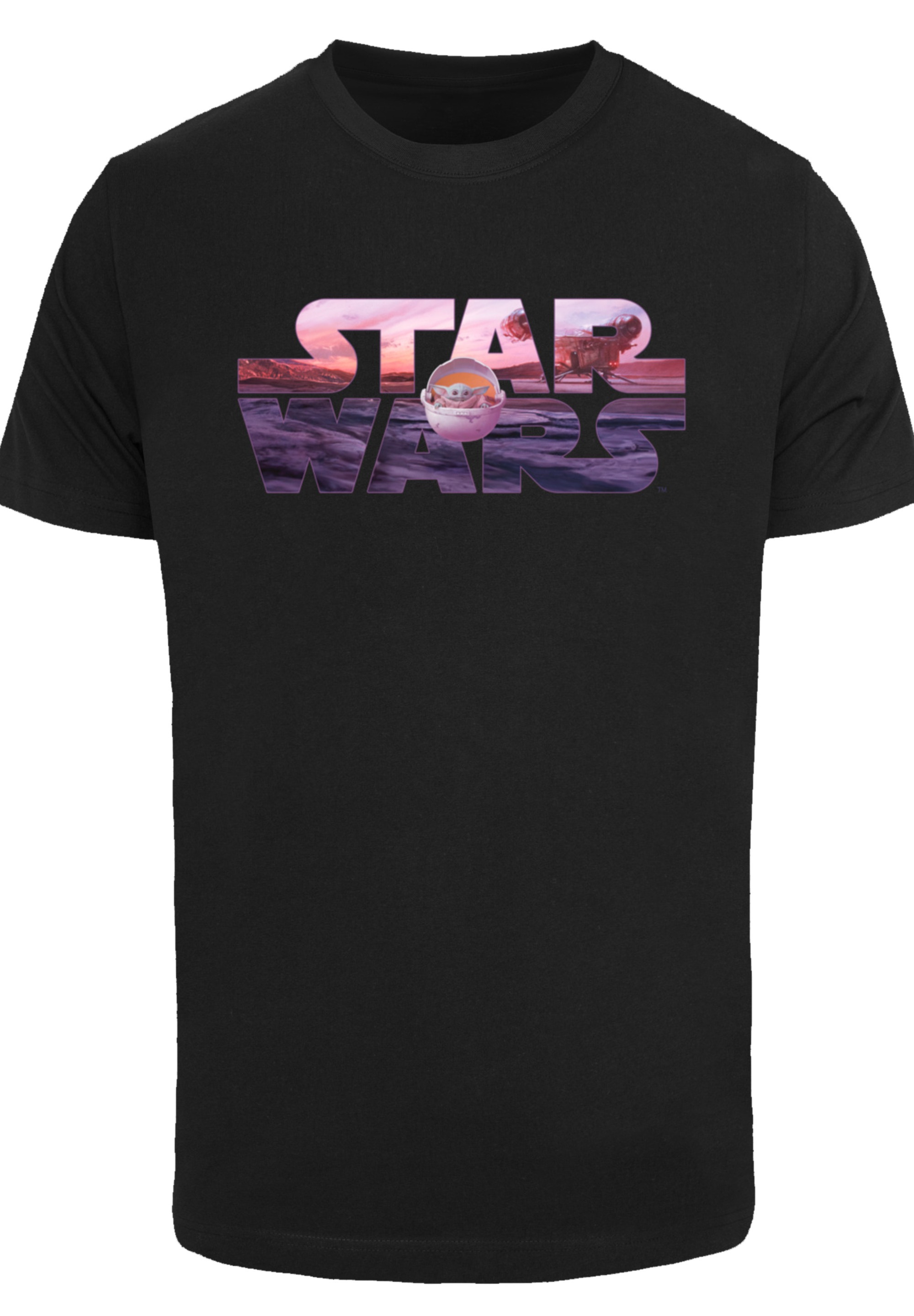 F4NT4STIC T-Shirt »Star Wars The Mandalorian Child Ride The Sky«, Premium Qualität