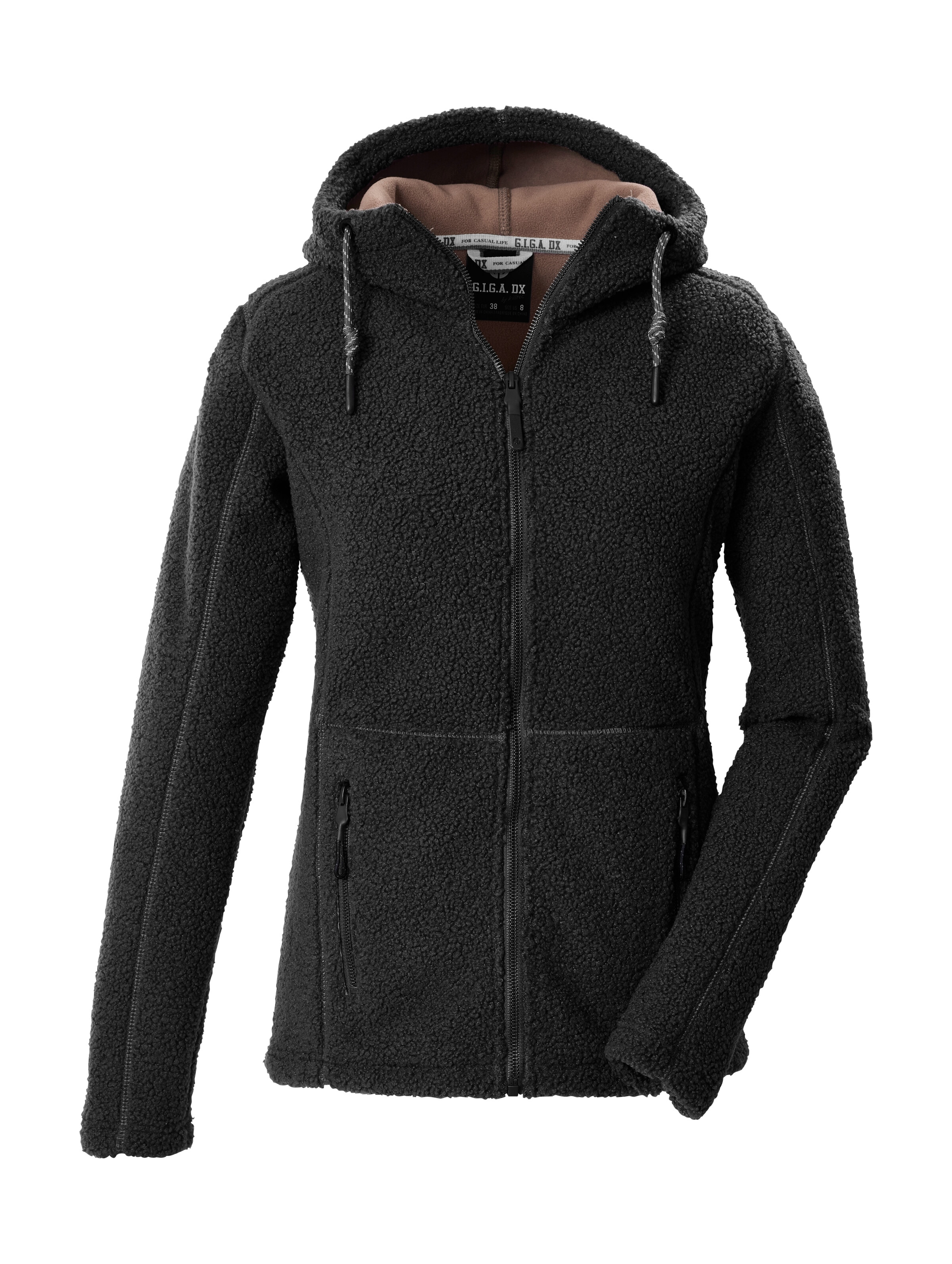 G.I.G.A. DX by killtec Fleecejacke "GW 38 WMN KNTFLC JCKT" Leichte Strickfleecejacke mit verstellbarer Kapuze und Zipper-Taschen