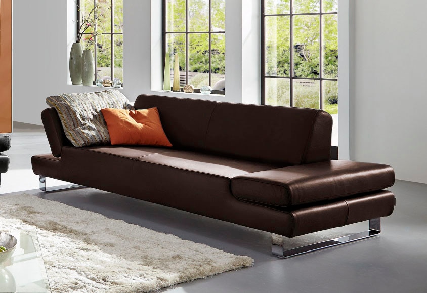 W.SCHILLIG 3-Sitzer "taboo Designsofa mit hohem Sitzkomfort, Breite 232cm, Sitztiefe 69cm" mit Übertiefe, inklusive Armlehnenverstellung