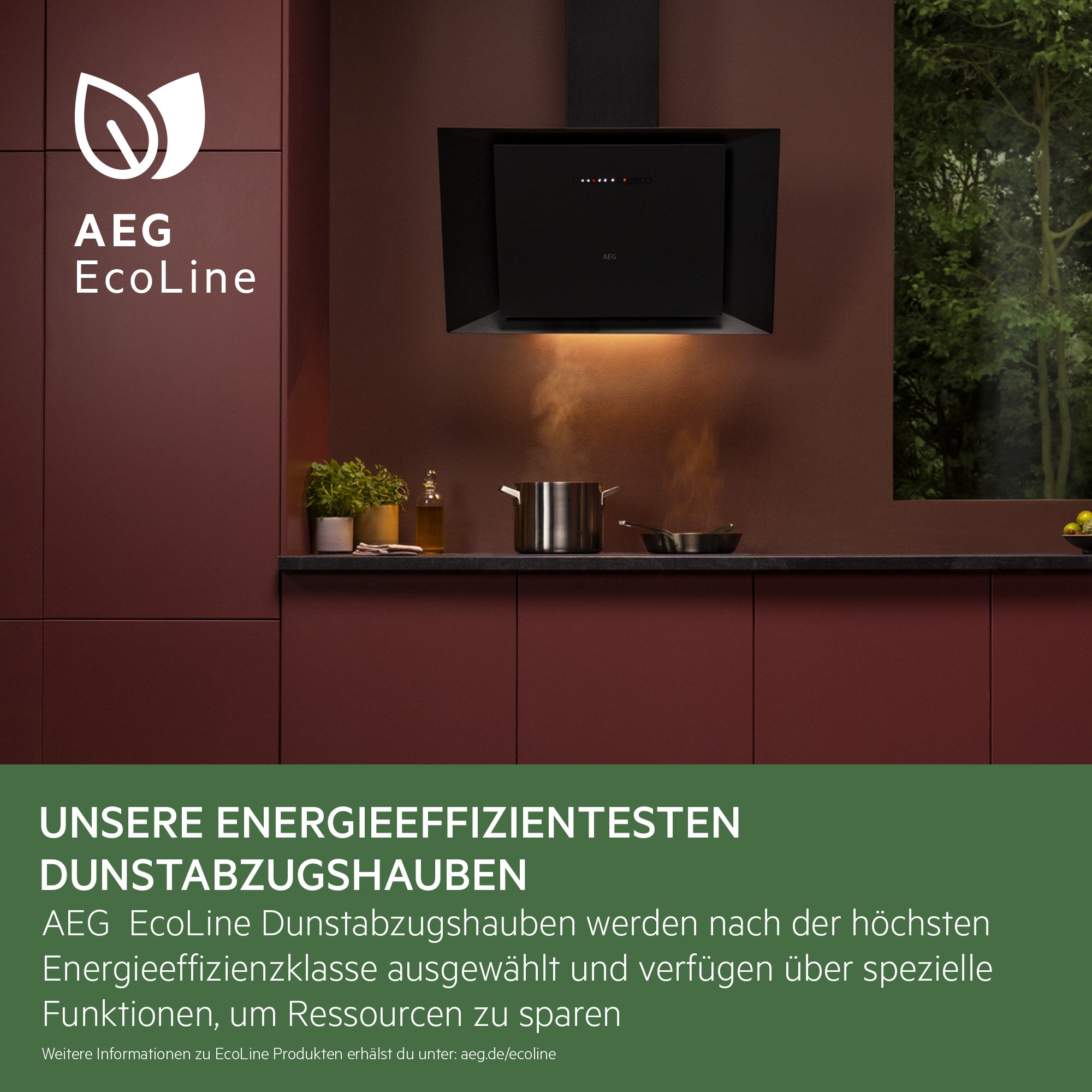 AEG Wandhaube »DVE5971HB«, Serie 9000, SilenceTech-Besonders leise, Hob2Hood-Funktion, Intensivstufe, 90 cm