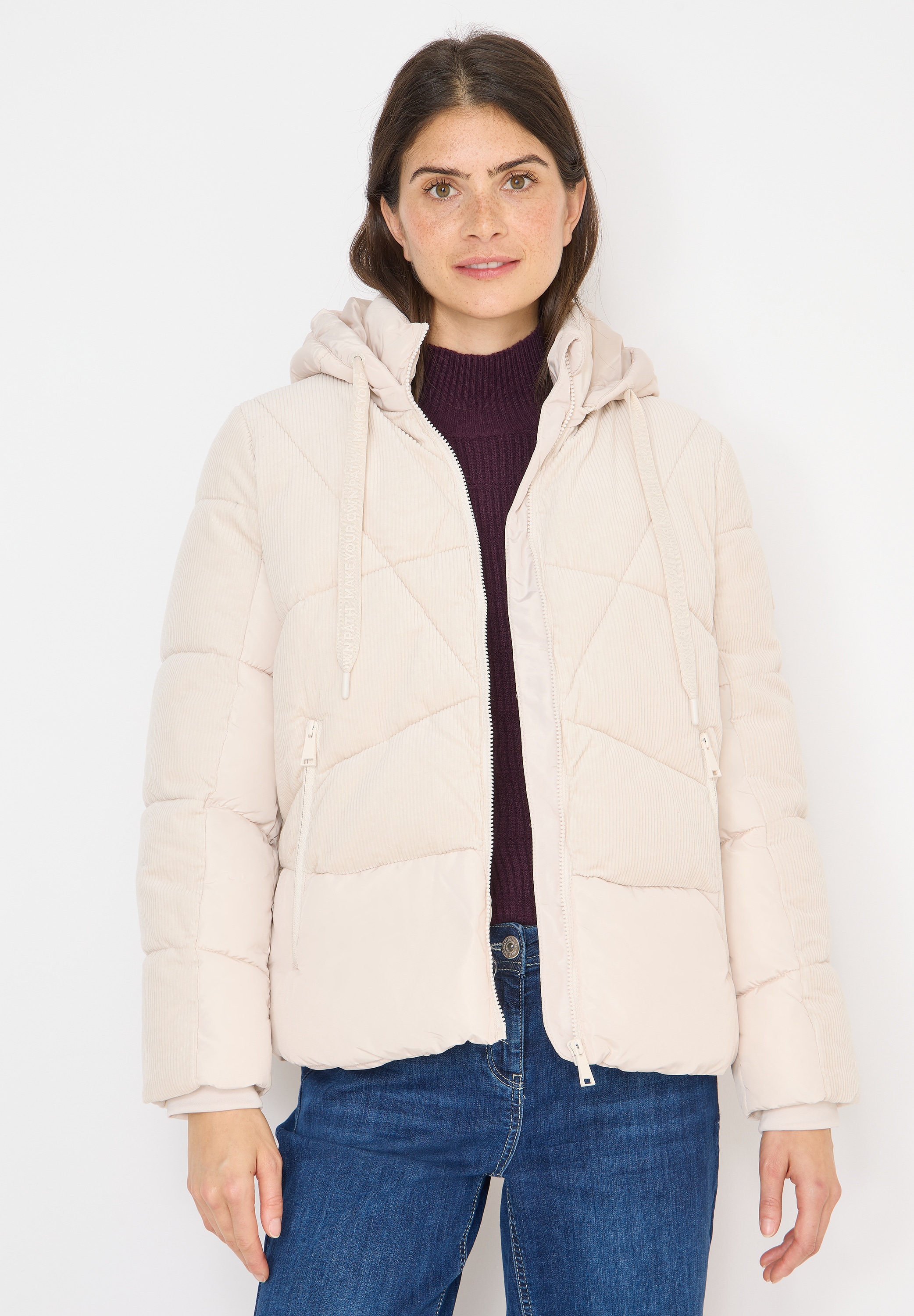 Cecil Steppjacke mit Kapuze mit Kapuze mit Tunnelzugband günstig online kaufen