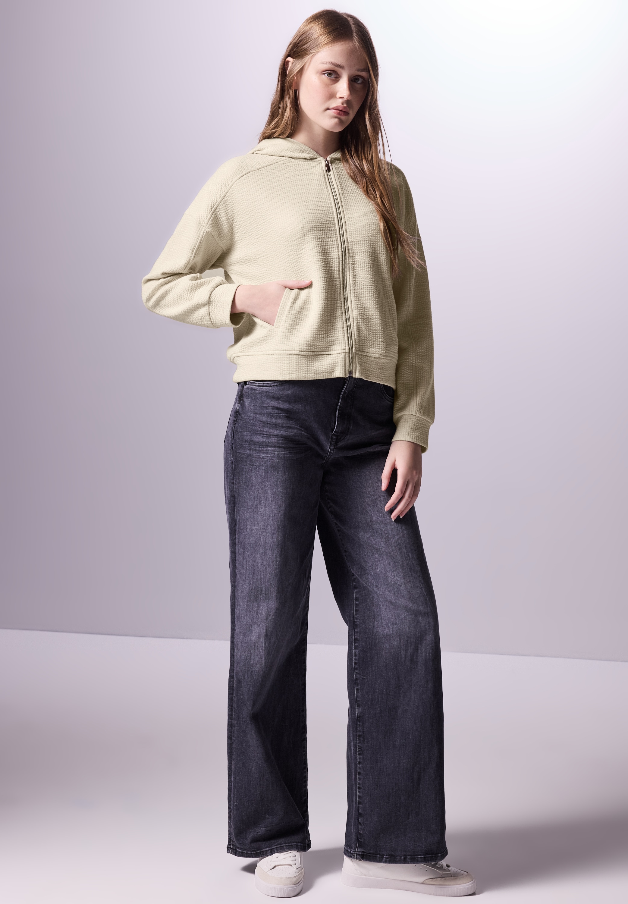 STREET ONE STUDIO Cardigan, aus Baumwolle mit Stretchanteil