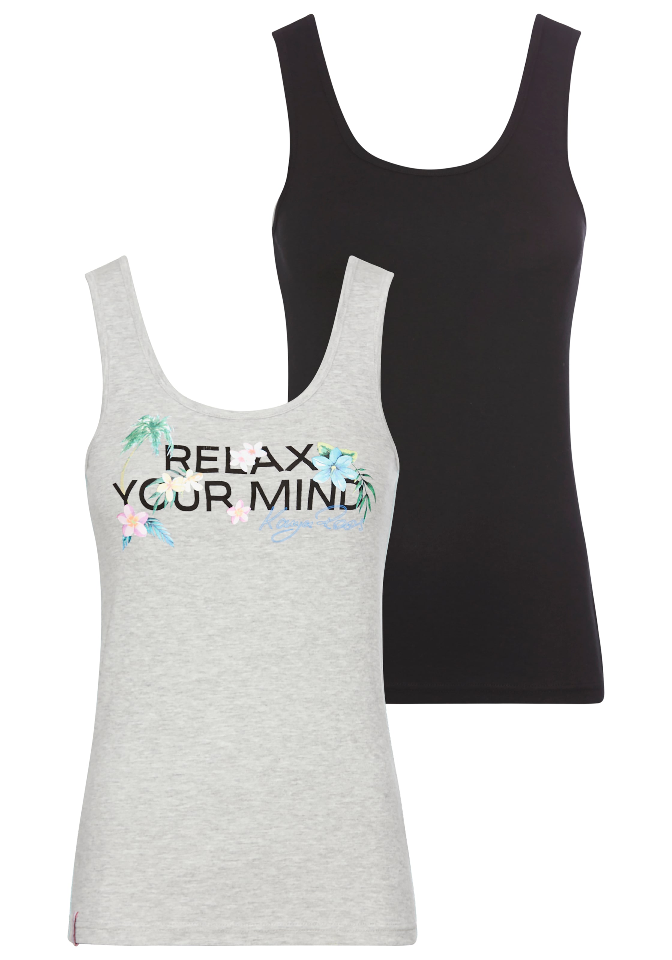 KangaROOS Tanktop Packung, 2er-Pack, 2 tlg. 1x mit Frontdruck, 1x unifarben günstig online kaufen