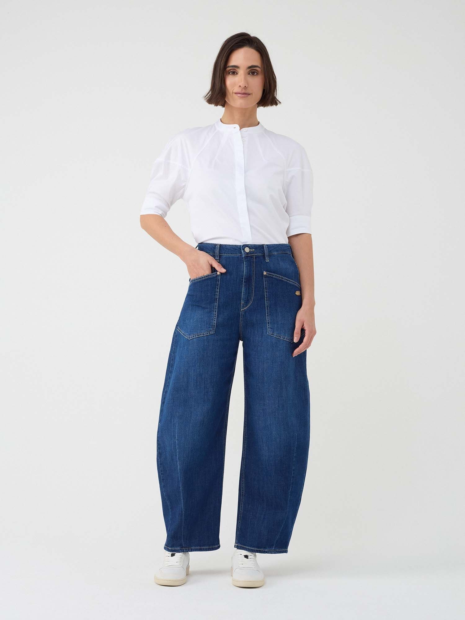 GANG Tapered-fit-Jeans »94ODINA« mit Abnäher vom Knie bis zum Saum