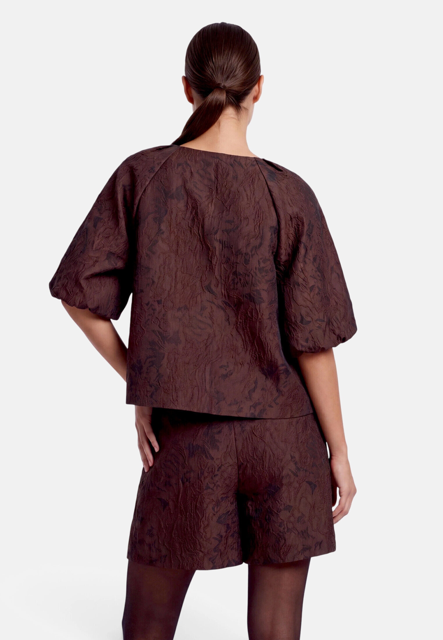 Zero Klassische Bluse »Damen mit Jacquard«