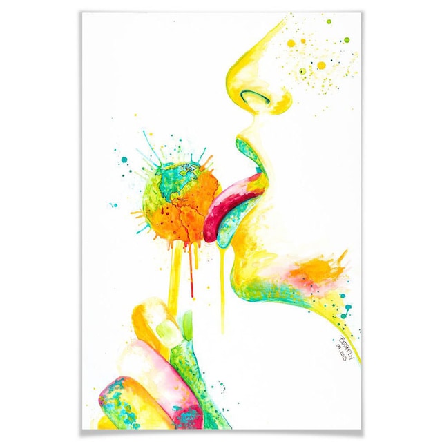 Wall-Art Poster »Lollipop«, Schriftzug, (1 St.), Poster, Wandbild, Bild,  Wandposter kaufen | BAUR