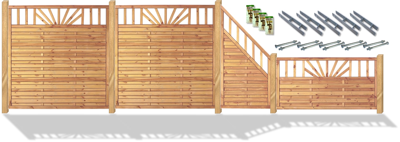 KONIFERA Sichtschutzelement "FRISCO", sonniges Design, verschiedene Längen günstig online kaufen