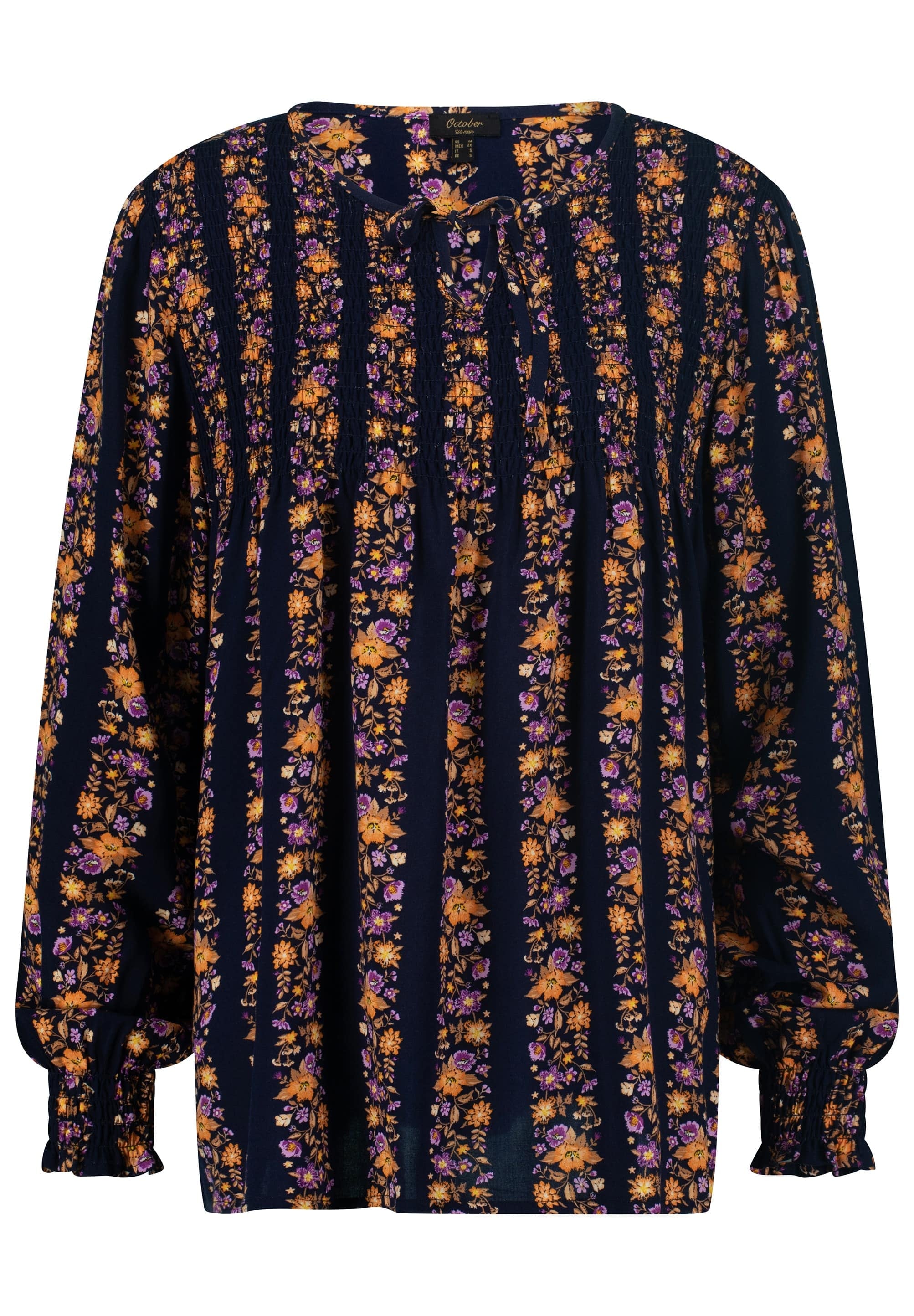 October Klassische Bluse, in tollem floralem online BAUR | Print mit Streifen-Design bestellen