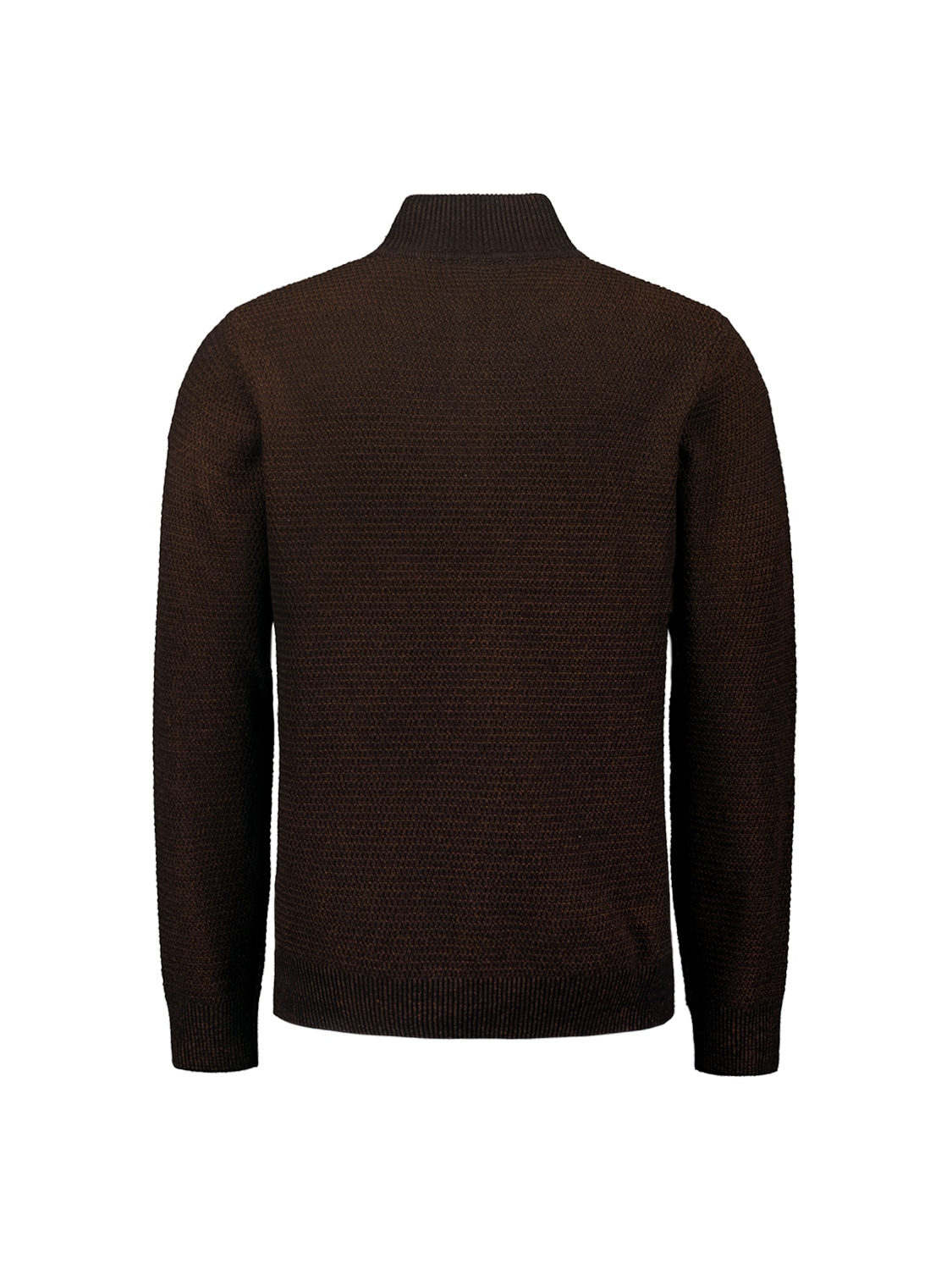 NO EXCESS Rollkragenpullover »No Excess Halber Reißverschluss Pullover Melange«