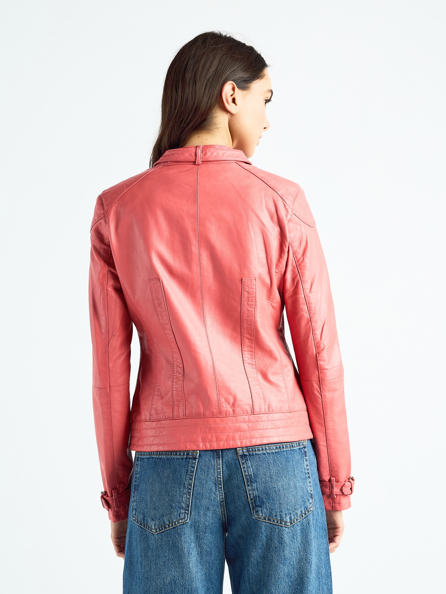 MAZE 31Ryana Lederjacke Damen Koralle XS 3