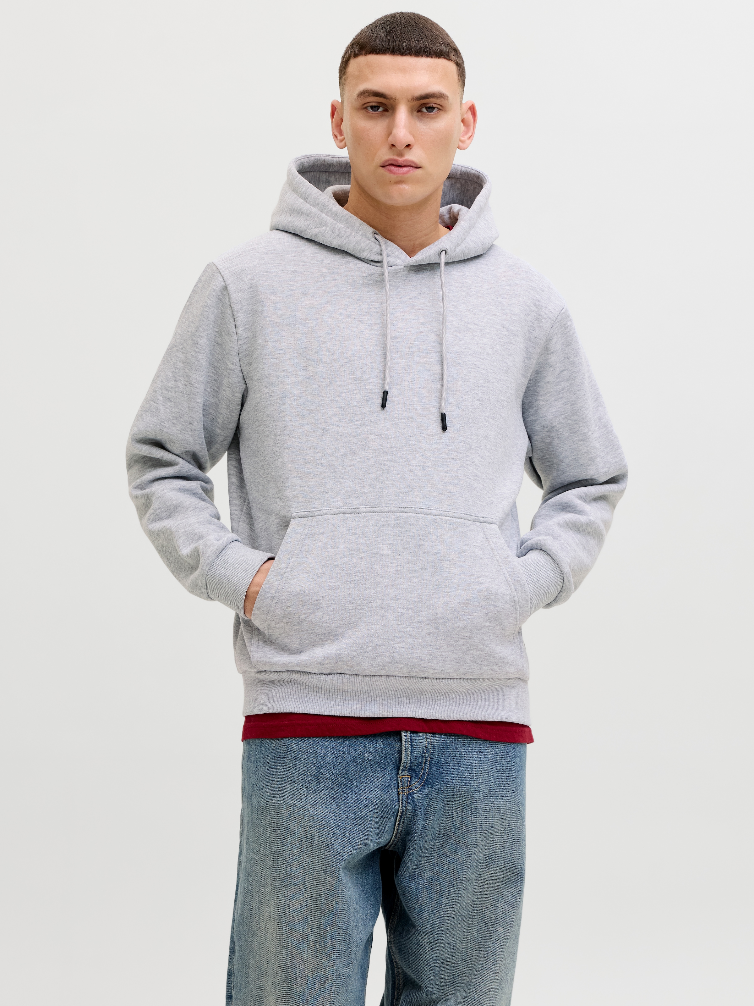 Jack & Jones Kapuzensweatshirt »JJEBRADLEY SWEAT HOOD 2PK MP«, 2 Materialmix, relaxed fit
