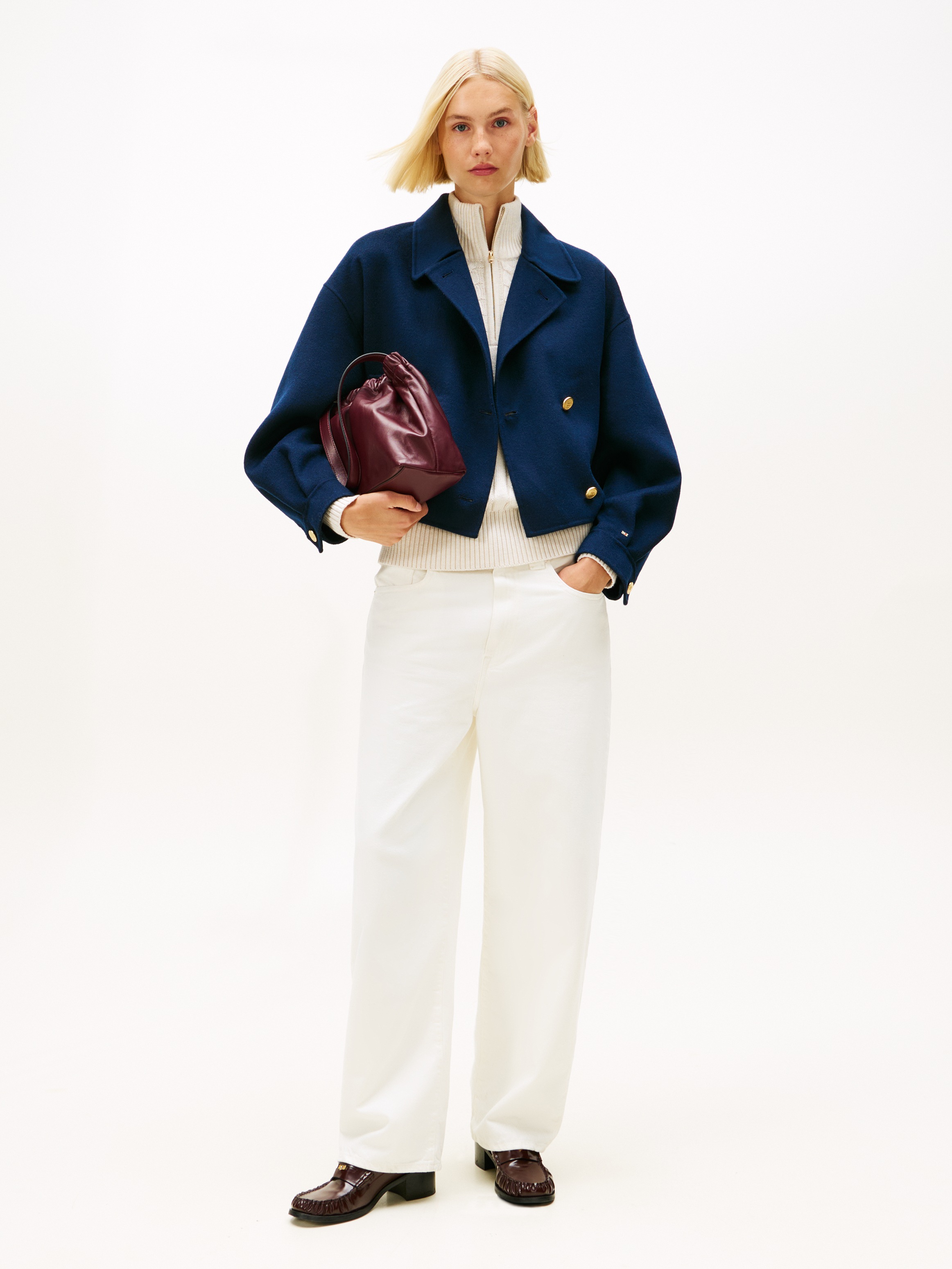 Tommy Hilfiger Kurzjacke »DF WOOL GOLD BUTTON PEACOAT«