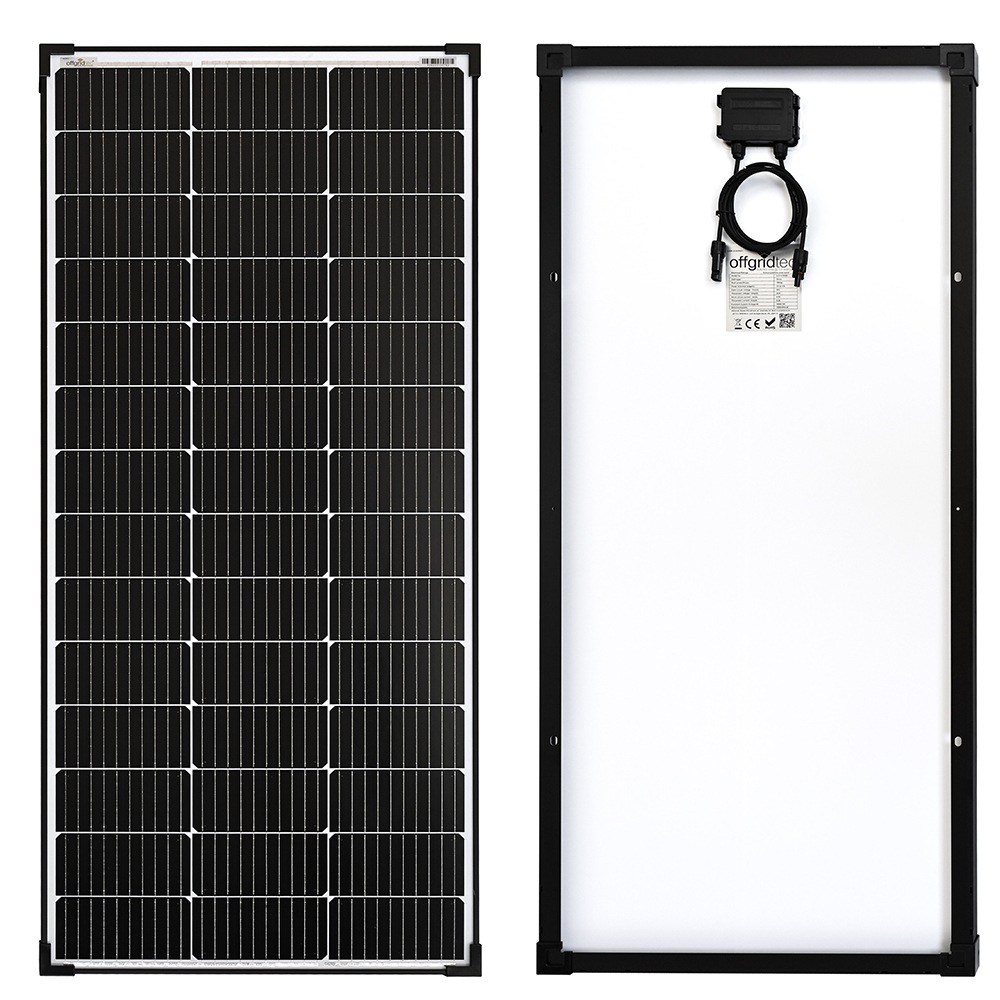 offgridtec Solarmodul "MONO-150 V2 Solarpanel 23V Black Frame", 2 Bypass Dioden