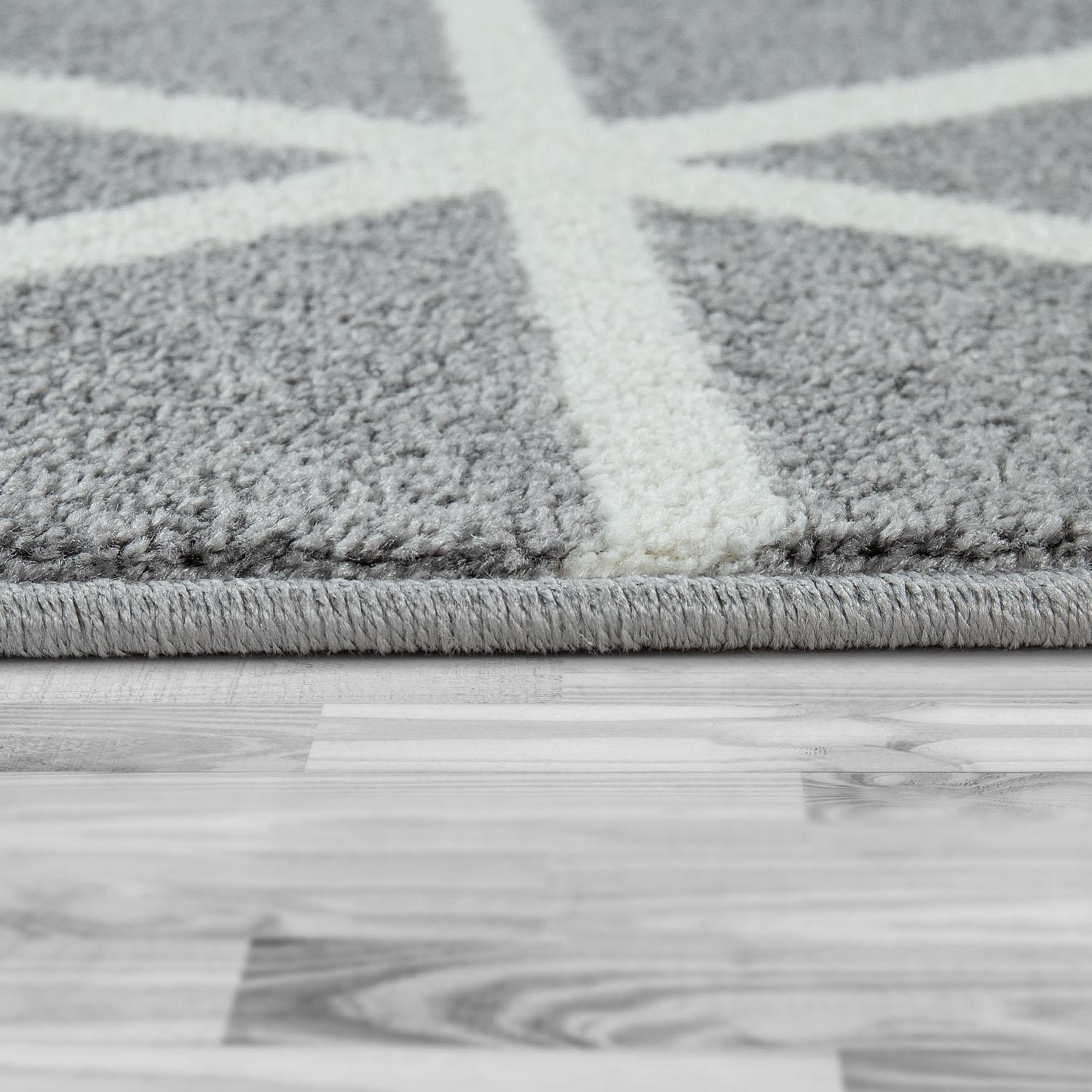 Paco Home Teppich »Stella 401«, rechteckig, 16 mm Höhe, Kurzflor, Pastellfarben, Rauten Design, Skandi Muster