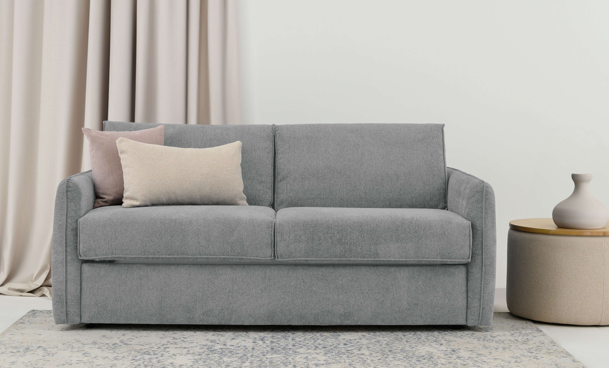 OTTO home Schlafsofa "Bergamons" 2-Sitzer, mit Dauerschlaffunktion, inkl. Federkernmatratze, Lattenrost