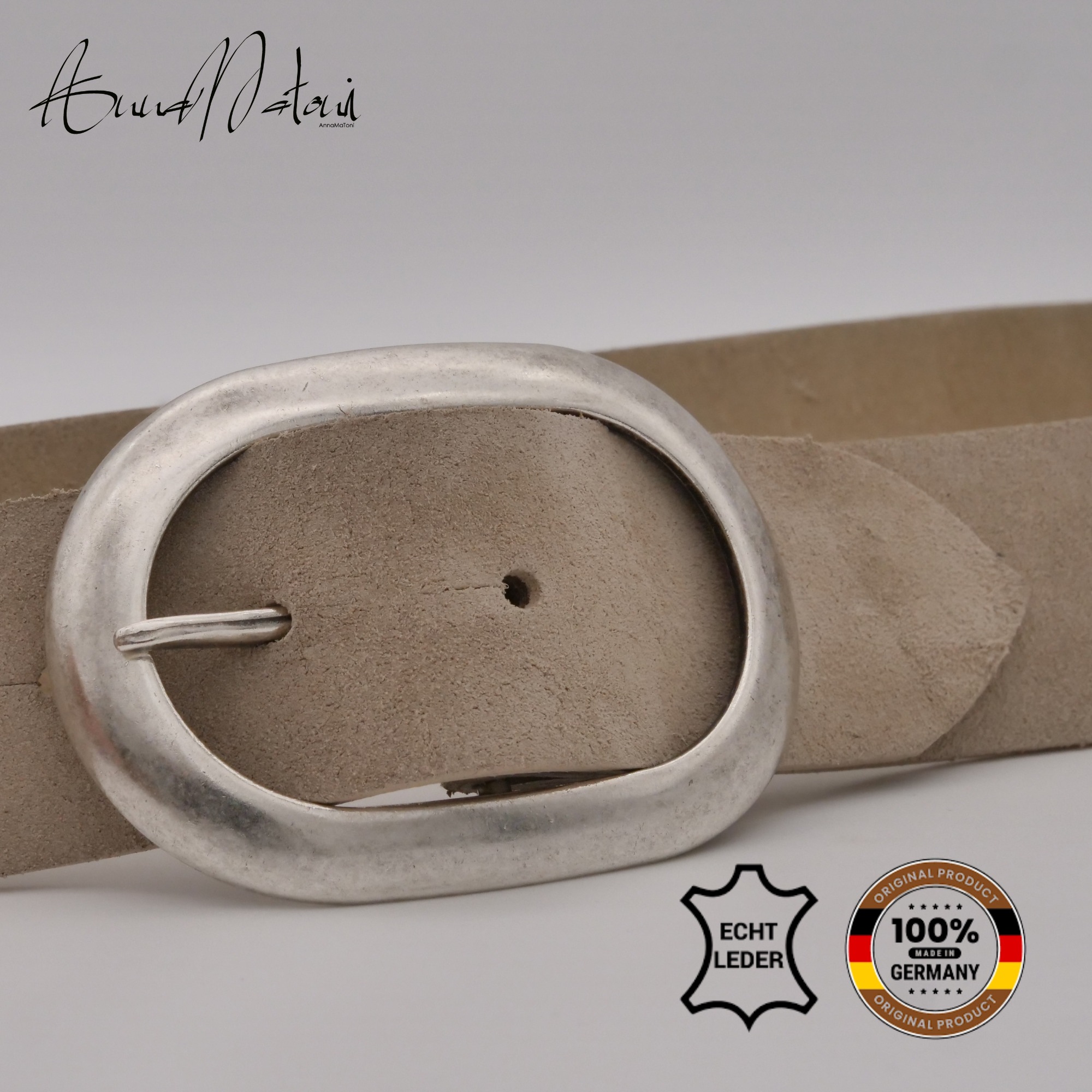 AnnaMatoni Ledergürtel "AnnaMatoni Damen Ledergürtel in hochwertigem Velour günstig online kaufen