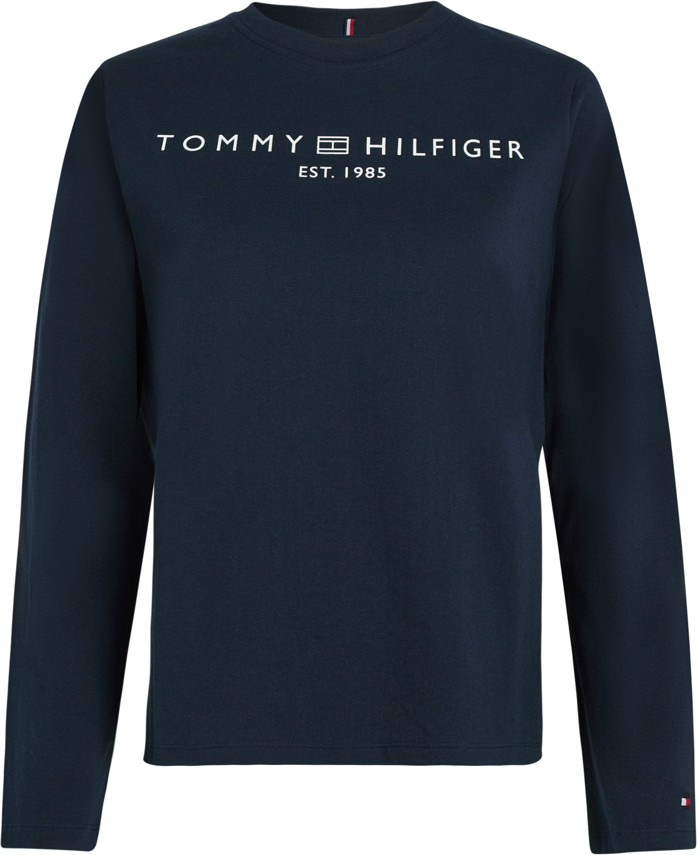 Tommy Hilfiger Langarmshirt »REG CORP LOGO C-NK LS«, mit Logoschriftzug