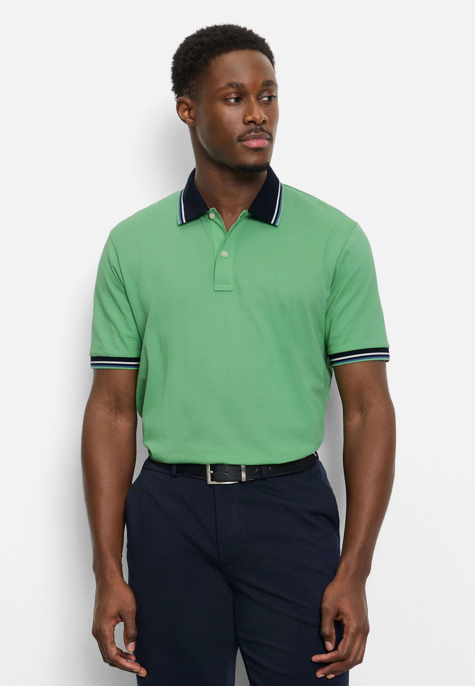 OLYMP Poloshirt "OLYMP Casual Wirk, Regular Fit"