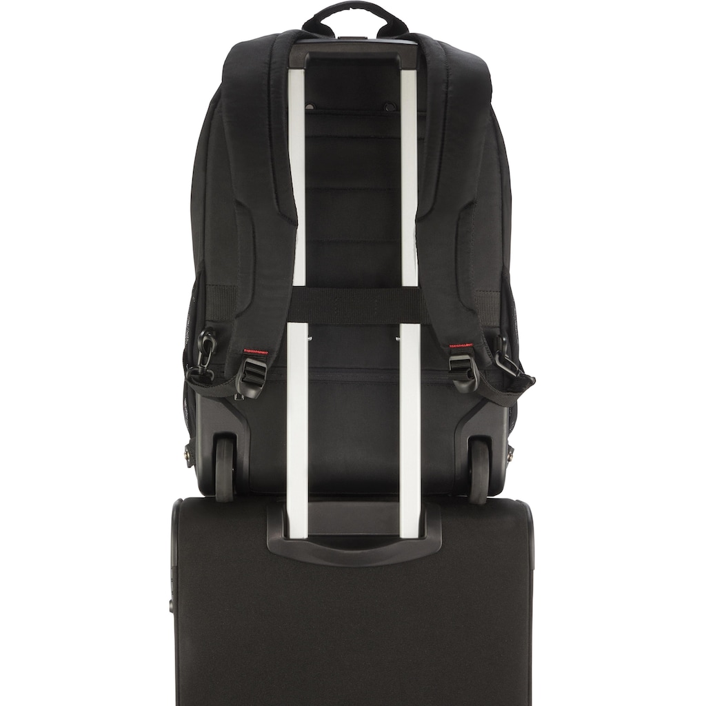 Samsonite Laptoprucksack »Guardit 2.0, black, mit 2 Rollen und Trolleyfunktion«