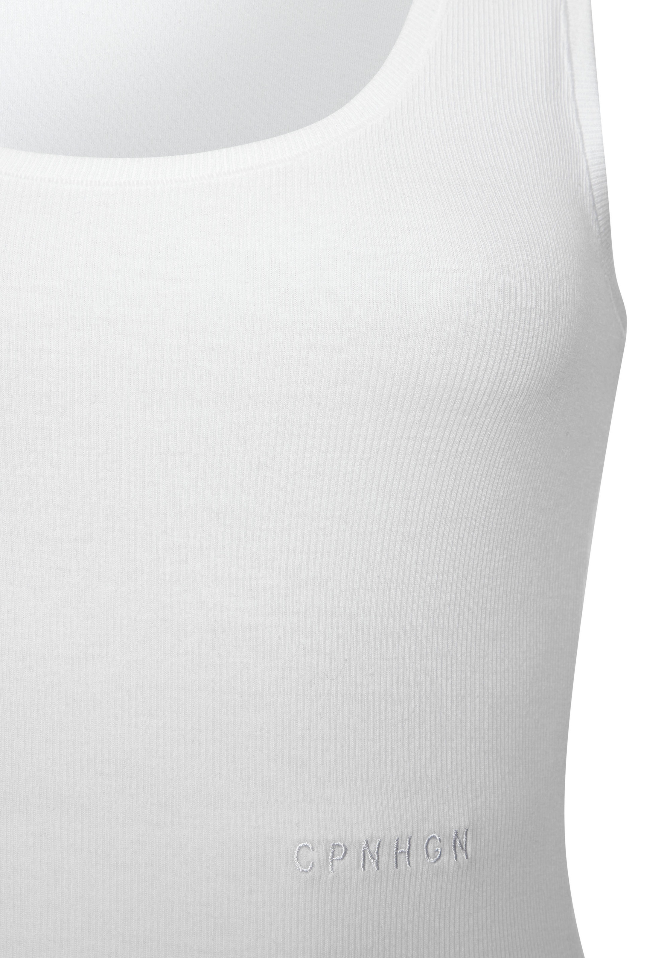 Copenhagen Studios Achseltop »mit hochwertiger Logostickerei«, aus gerippter Bio-Baumwollqualität