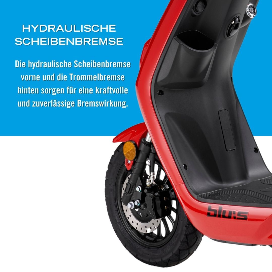 Blu:s E-Motorroller »XT2000«, bis zu 50 km Reichweite, mit Straßenzul., 2 Sitzplätze, für Erwachsene
