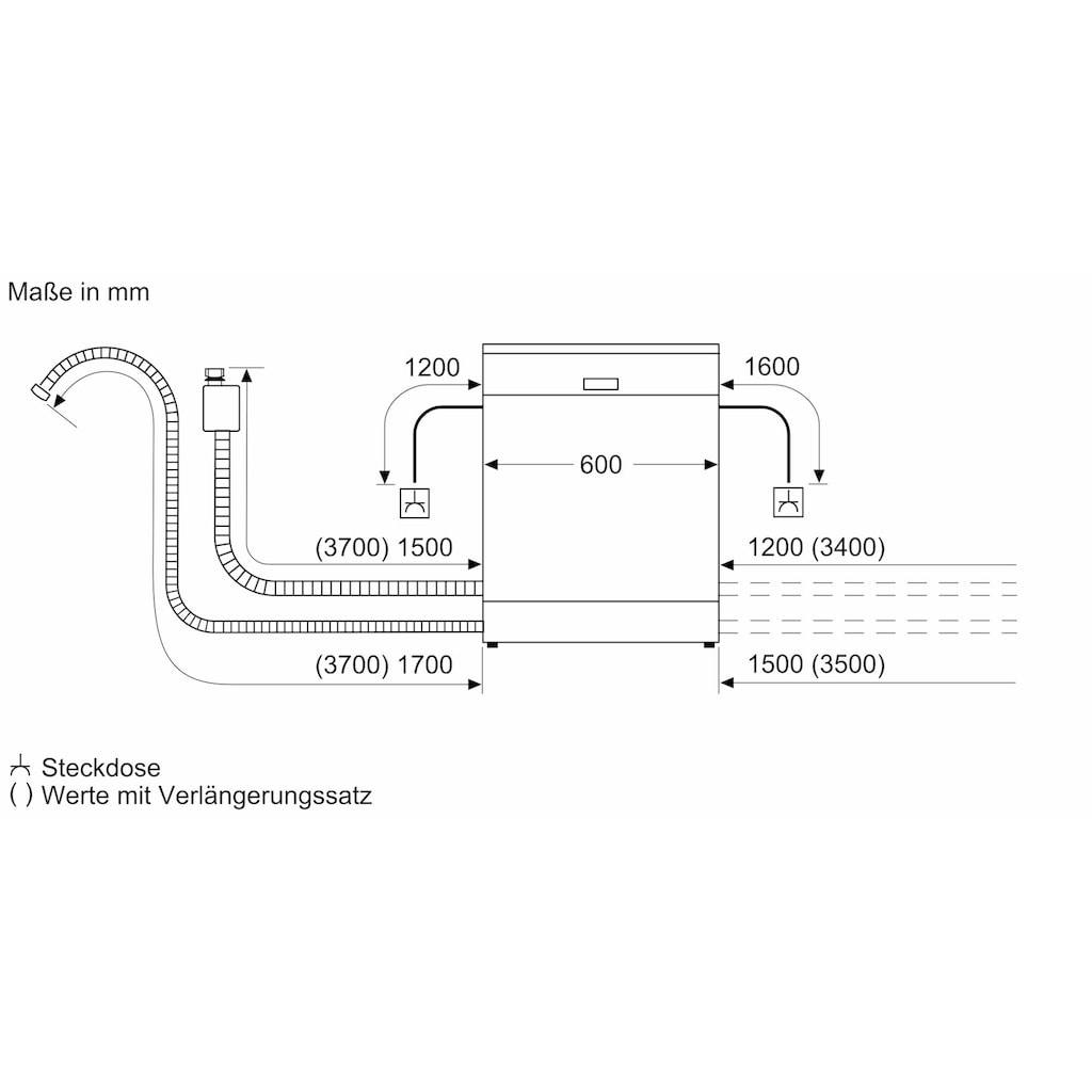 BOSCH Standgeschirrspüler »SMS2HVI02E«, Serie 2, SMS2HVI02E, 14 Maßgedecke