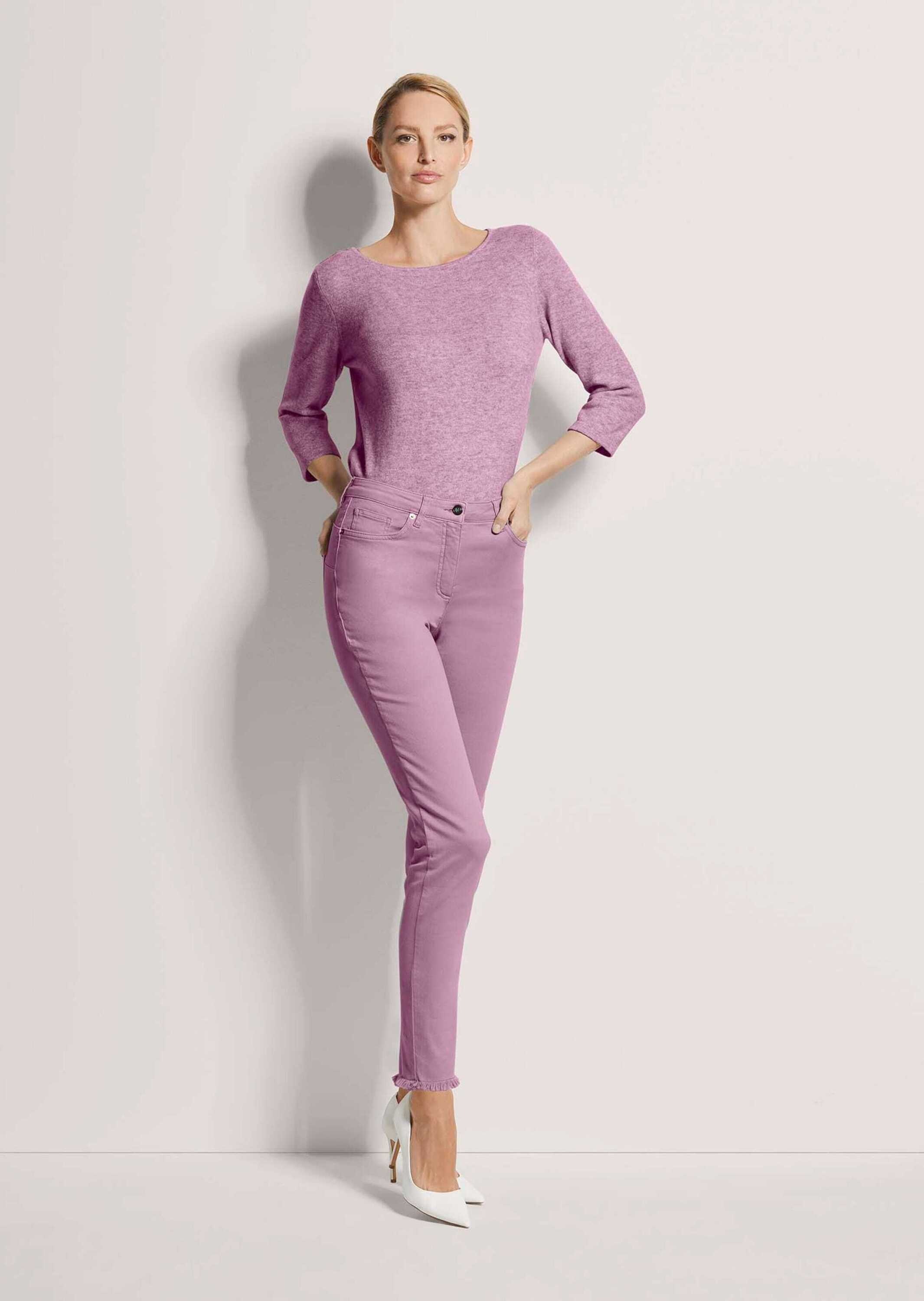 Thumbnail - MADELEINE Regular-fit-Jeans "Jeans Mid Waist Skinny-Hose mit Fransen"