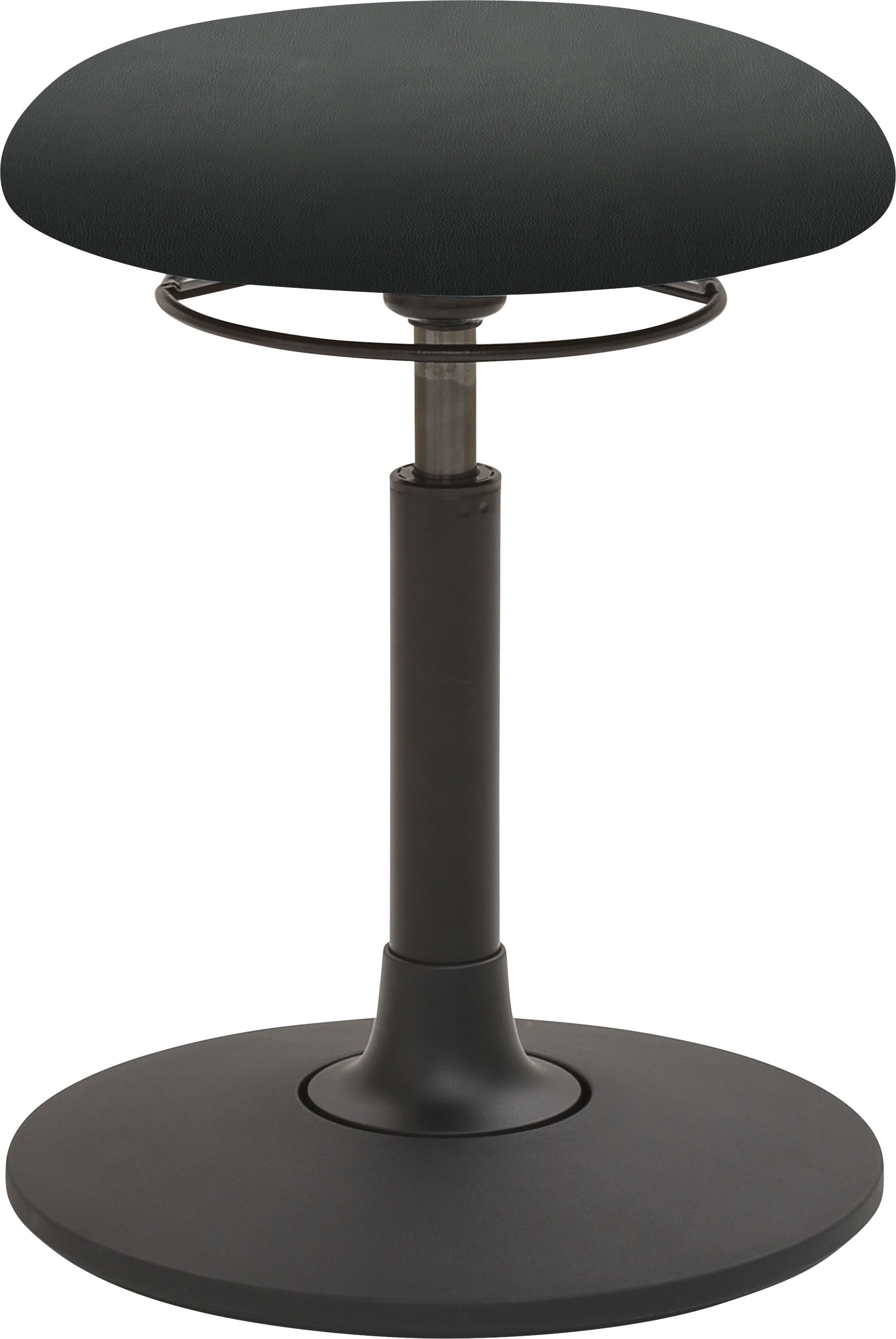 Sitzhocker MAYER SITZMÖBEL, B:40cm H:58cm T:40cm, schwarz, 100% Polyesterstrick mit Beschichtung 100% Vinyl, Büro, Hocker, "1166", Pendelhocker 1166