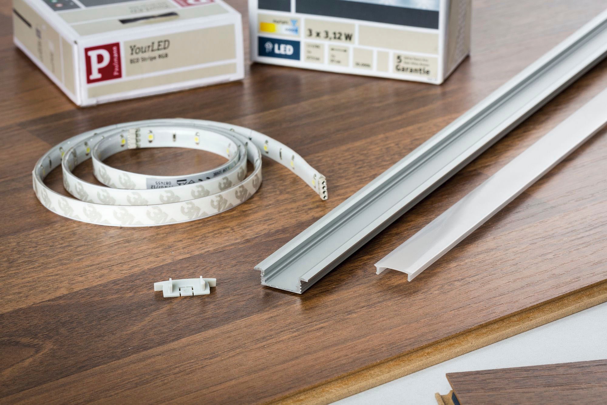 Satin, BAUR Profil bestellen Alu« Paulmann eloxiert, 100cm LED-Streifen Diffusor mit Alu/Kunststoff »Floor | Alu