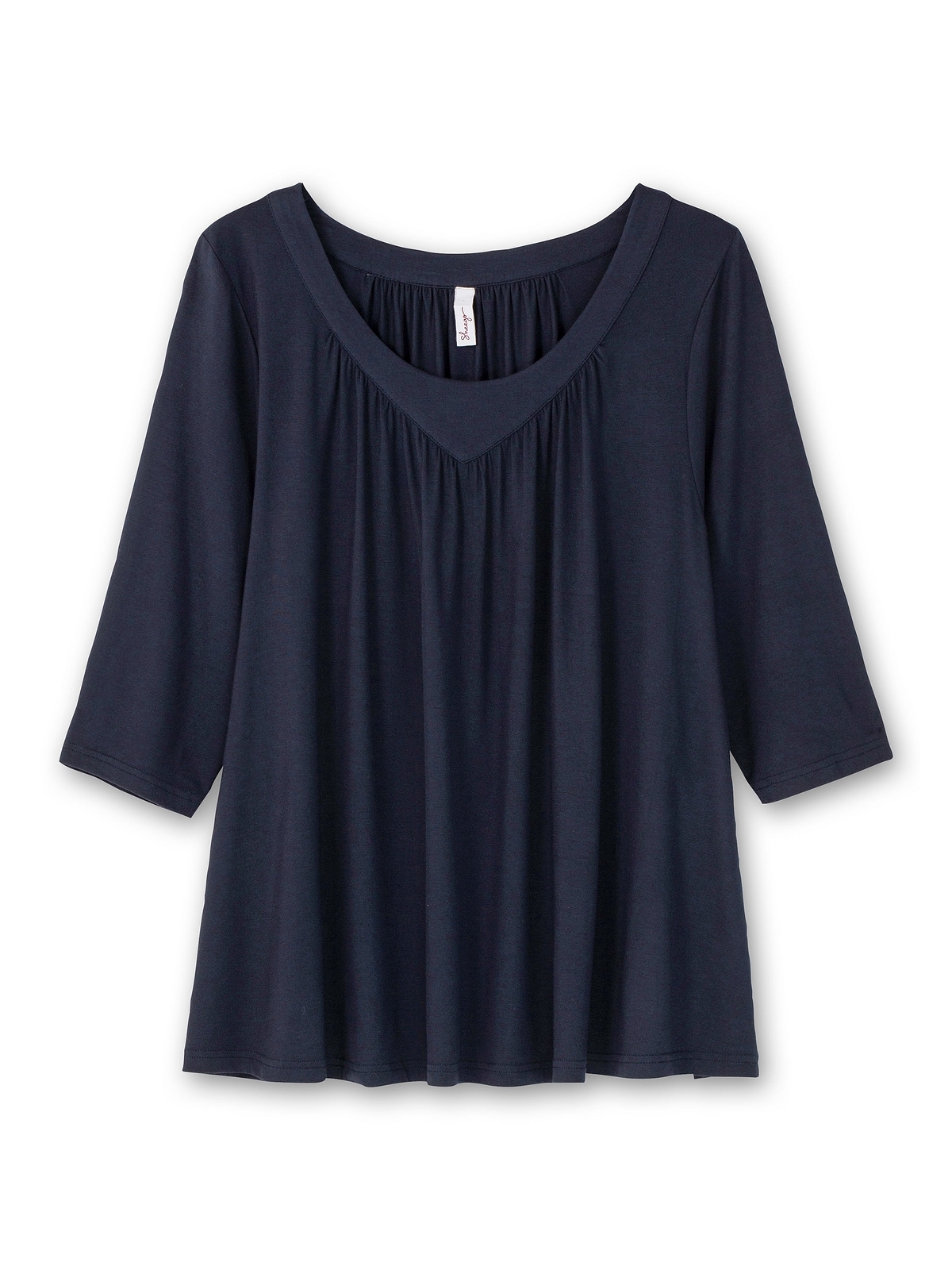 Sheego 3/4-Arm-Shirt »Große Größen«, in Petite Passform, in weiter A-Linie  für kaufen | BAUR