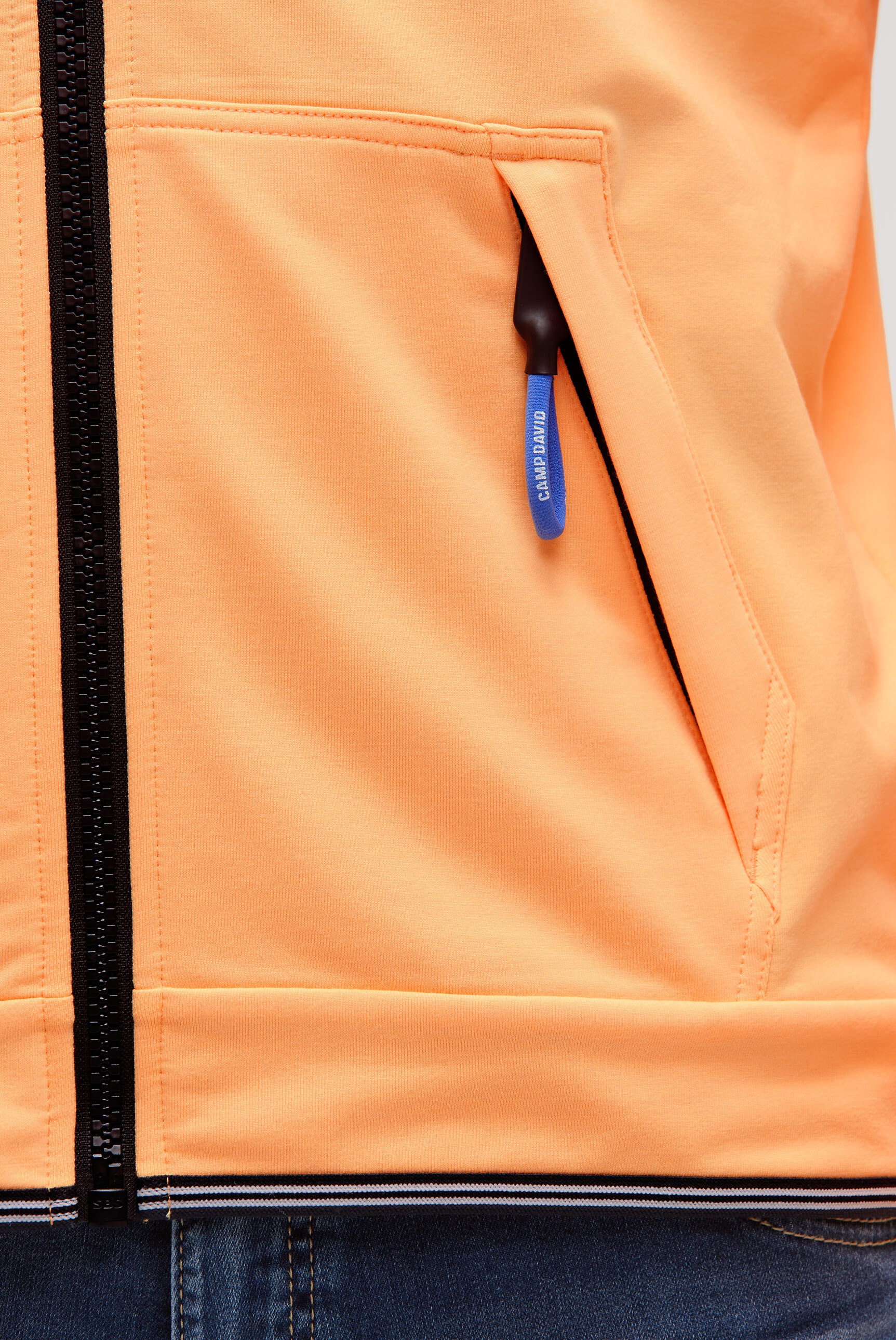 CAMP DAVID Sweatjacke mit reflektierenden Details