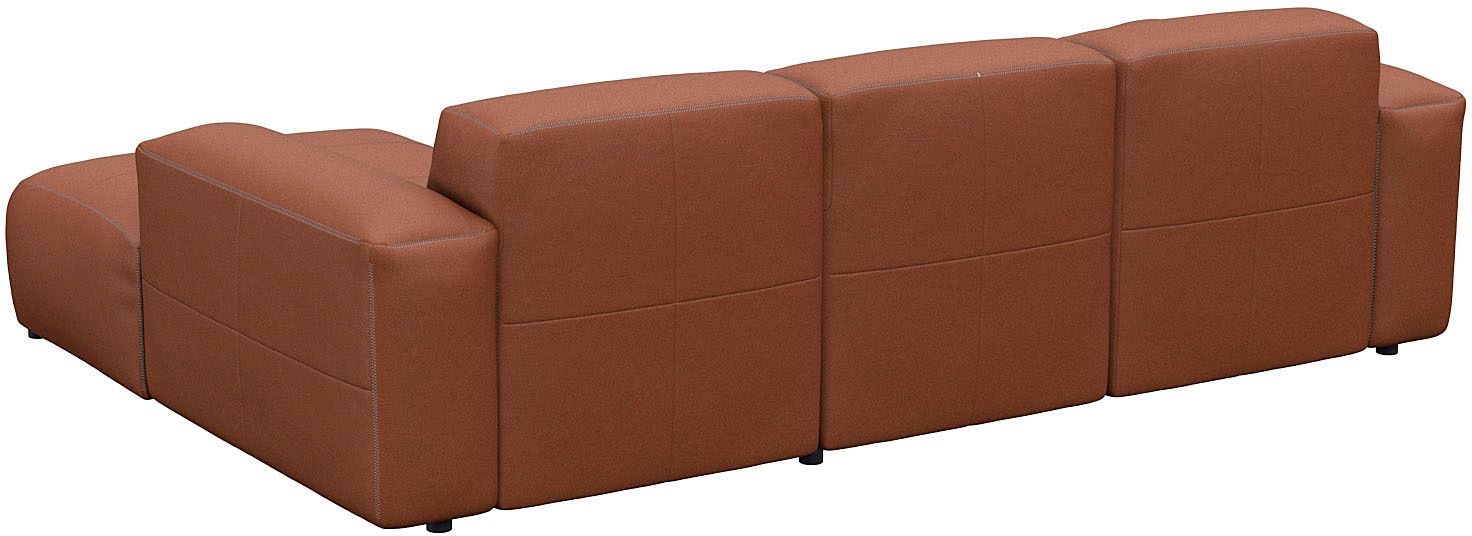 FLEXLUX Ecksofa »Lucera Chaislongue rechts oder links, L-Form, bequem«, modern & anschmiegsam, Kaltschaum, Stahl-Wellenunterfederung