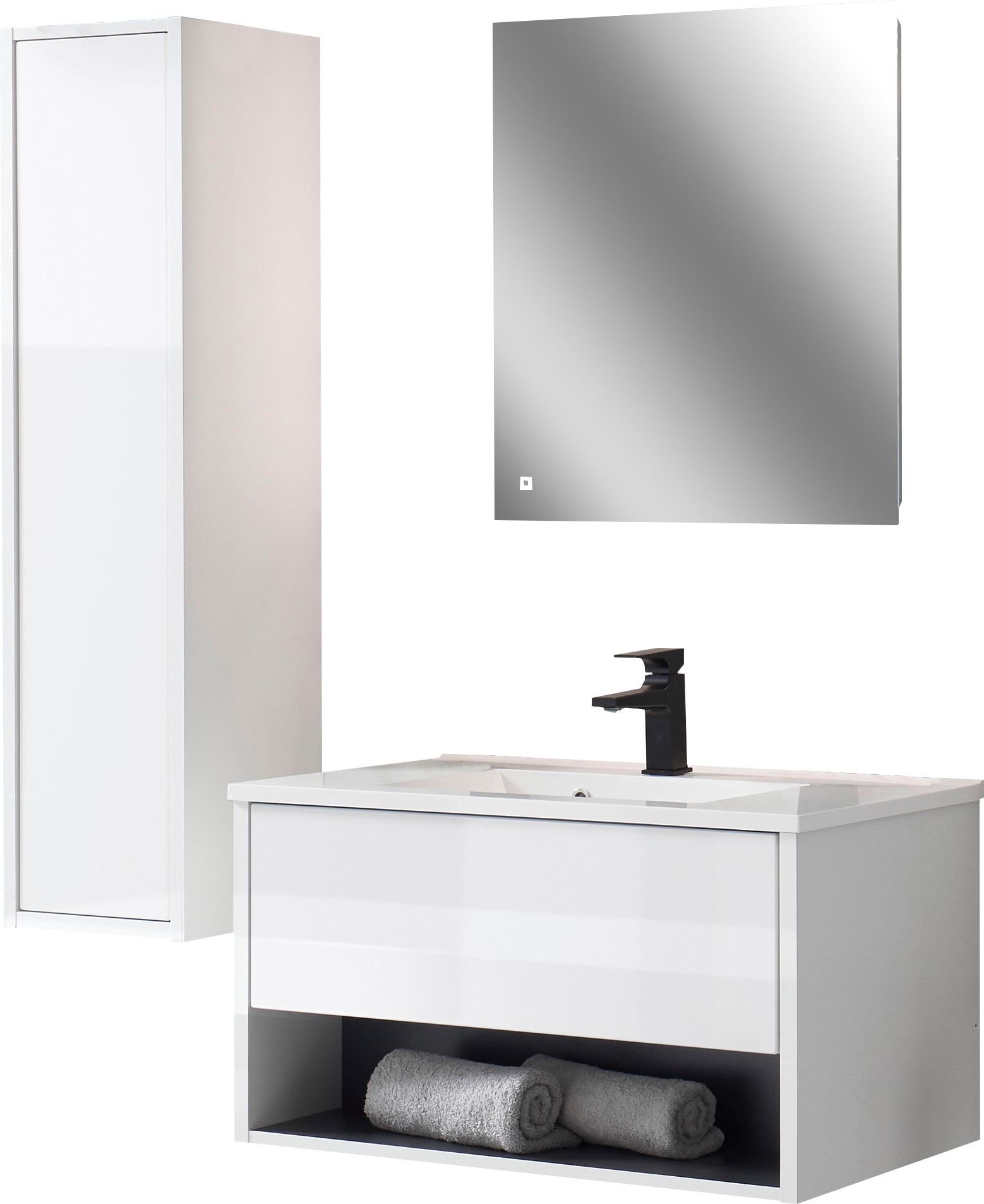 PLACES OF STYLE Badmöbel-Set "Studio Line, Bad im modernen Design, 3-teilig günstig online kaufen