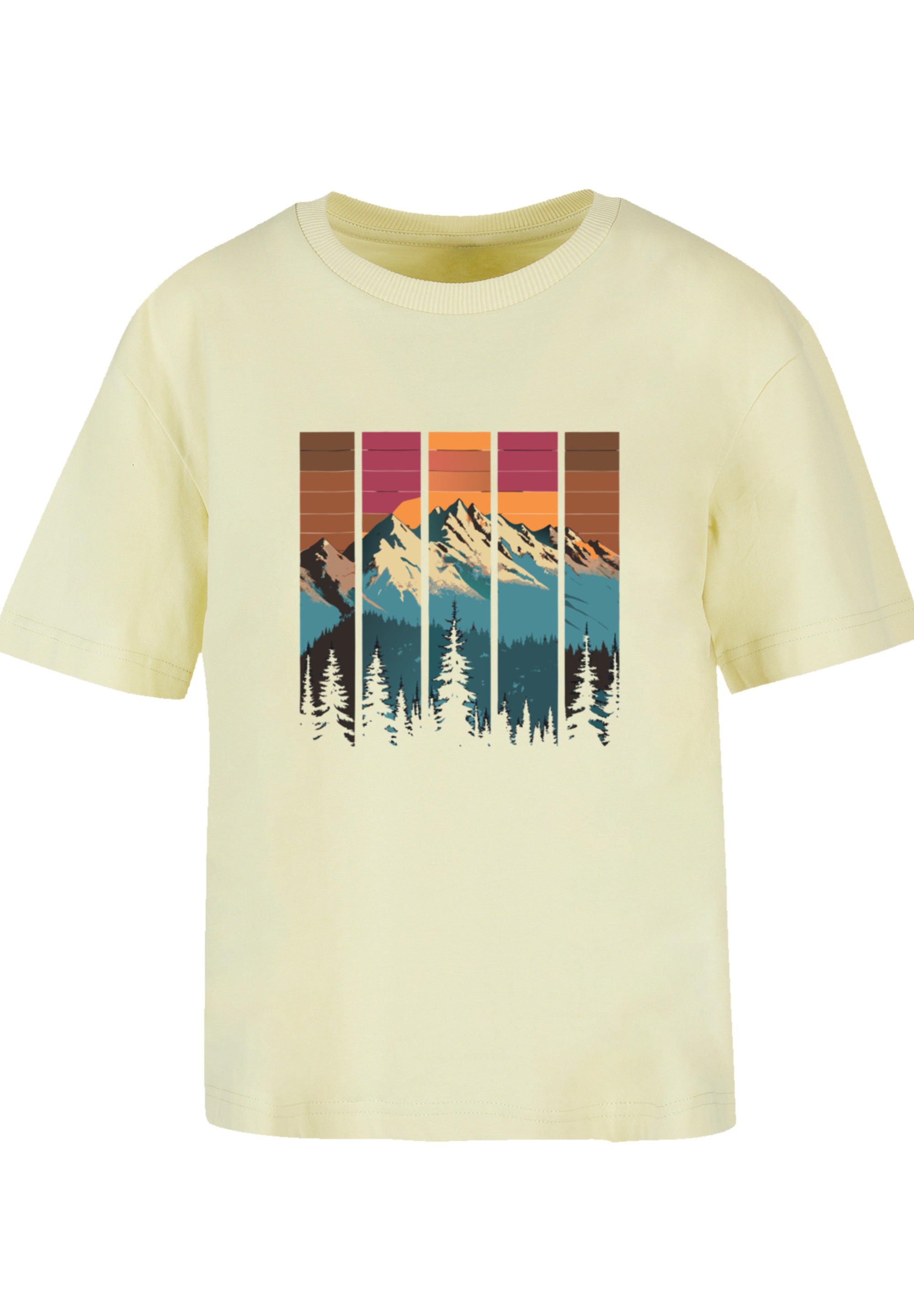 F4NT4STIC T-Shirt »Berg Sonnenuntergang Retro«, Premium Qualität