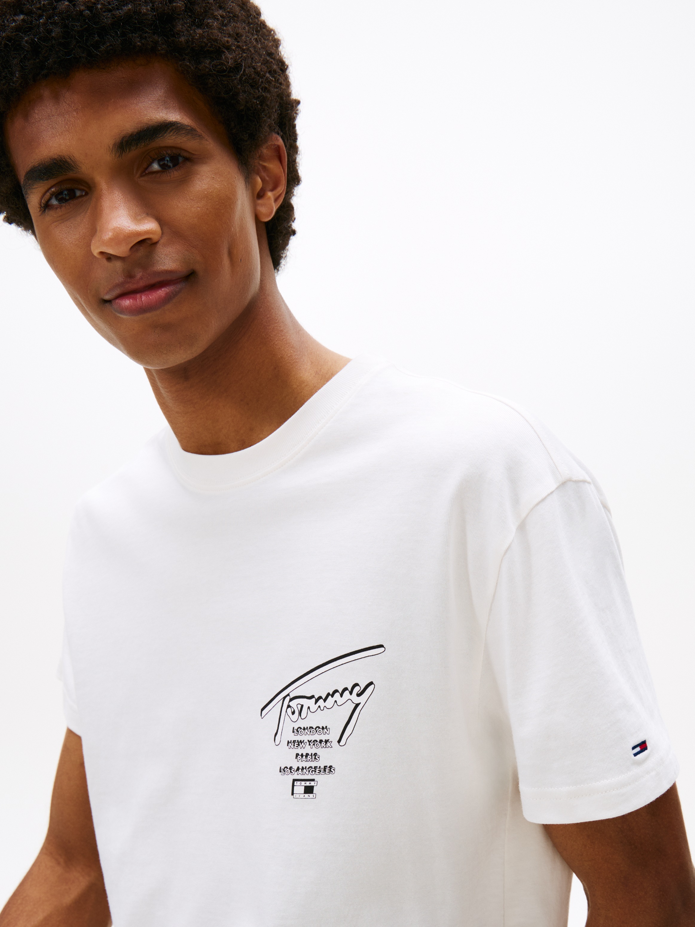 Tommy Jeans T-Shirt "TJM SIGN CITY TEE EXT", Rundhals, regular fit, großer günstig online kaufen