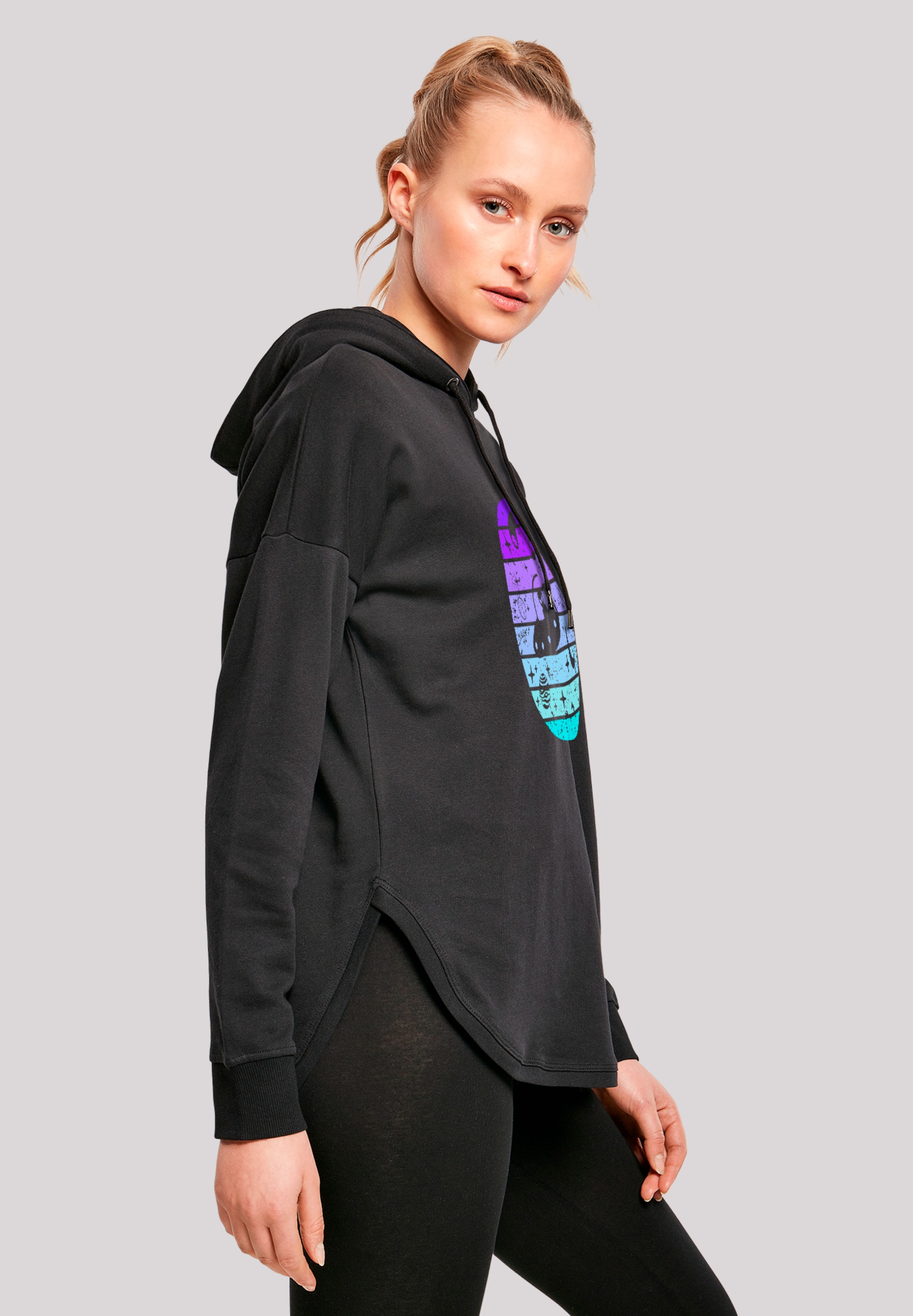 F4NT4STIC Kapuzenpullover »Retro Alien Weltraum Sonnenuntergang«, Premium Qualität