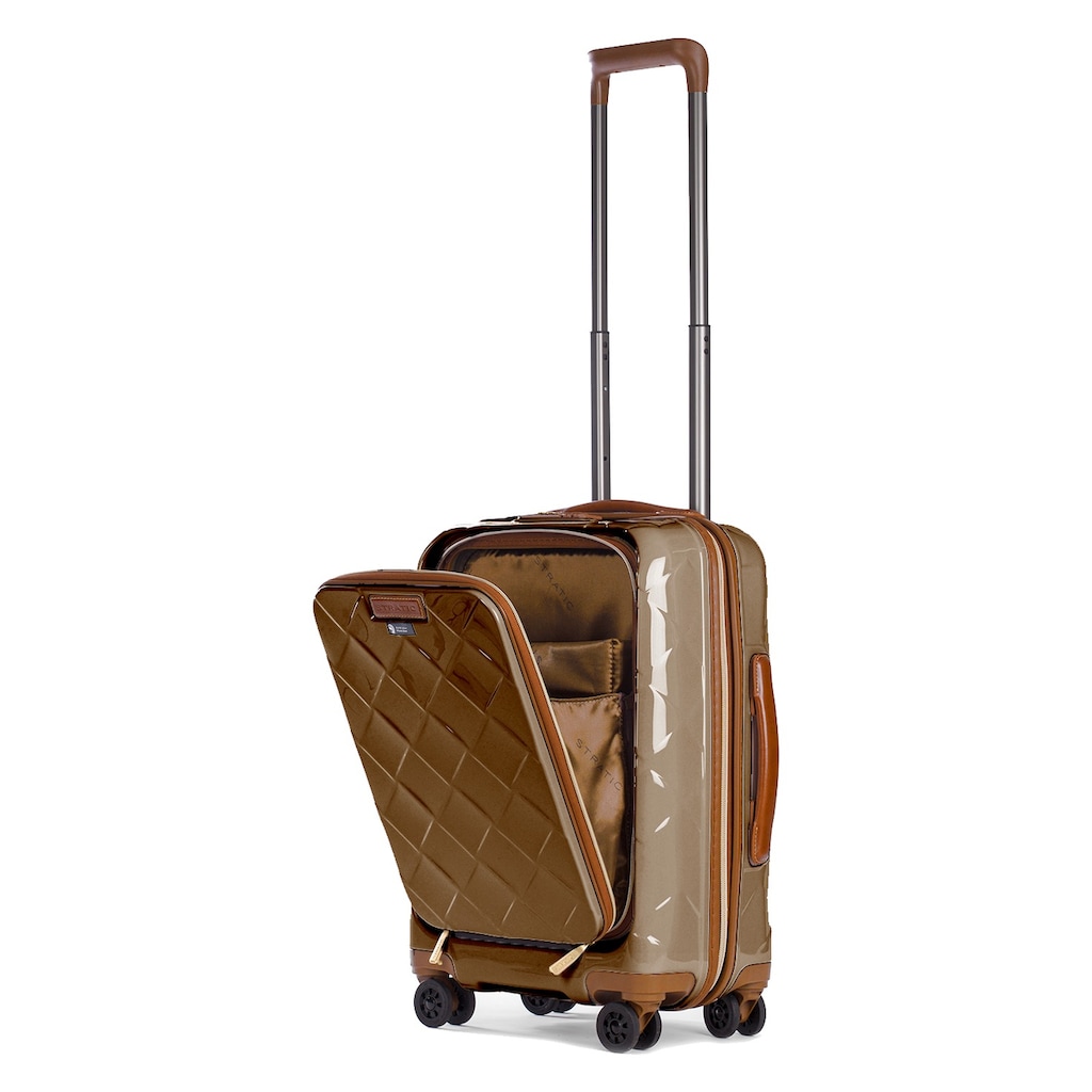 Stratic Trolley »Leather&More Hartschalen-Koffer S blue«, 4 Rollen