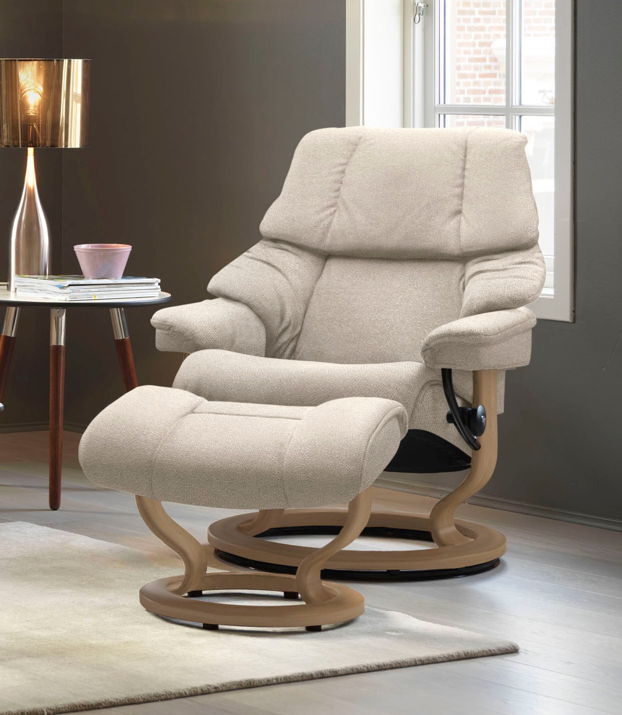 Stressless Relaxsessel "Reno", (Set, Relaxsessel mit Hocker), mit Hocker, m günstig online kaufen