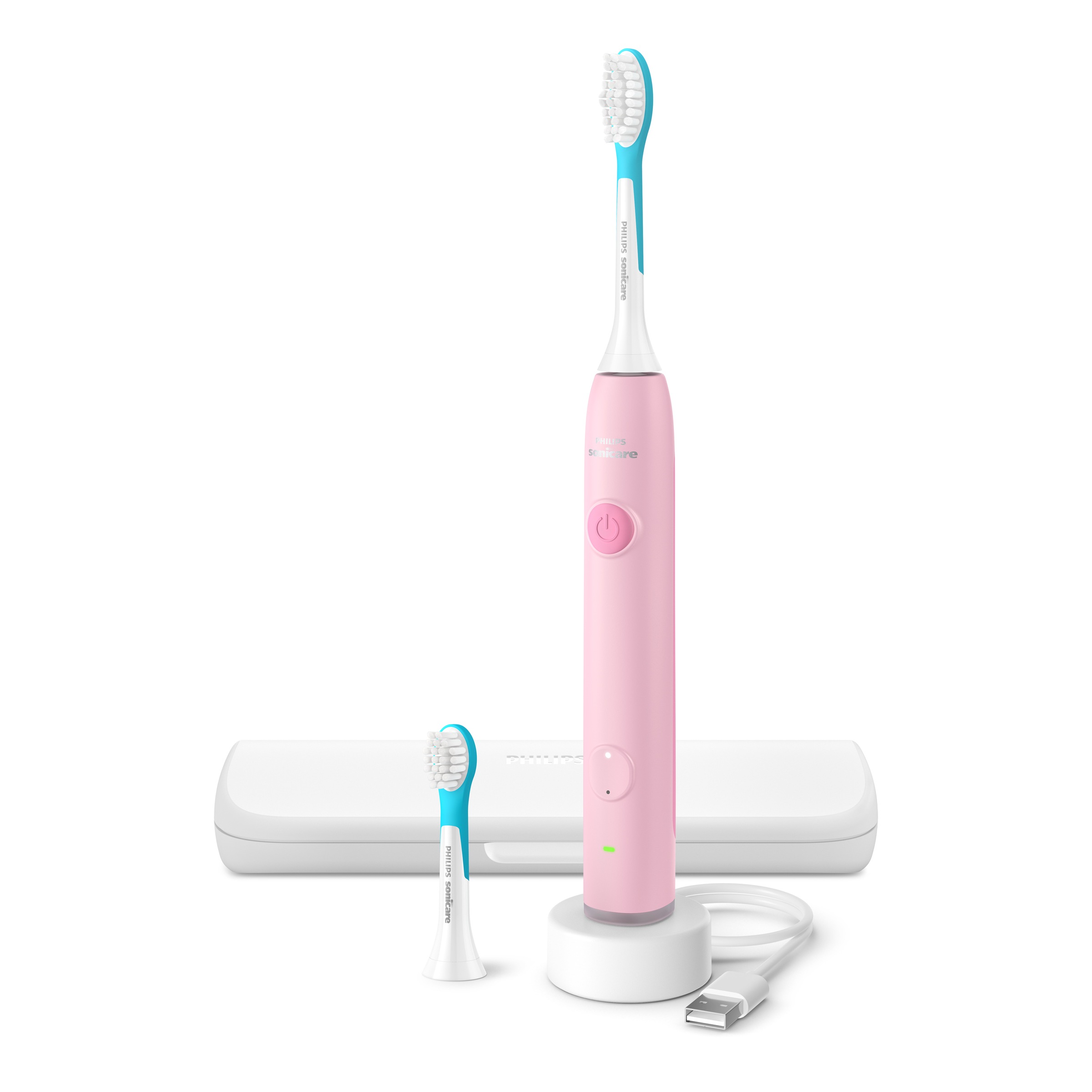 Philips Sonicare Elektrische Zahnbürste »For Kids Smart HX6600« 2 Stk. Aufsteckbürsten mit App-Anbindung, 2 Putzprogrammen und 21 Tagen Akkulaufzeit