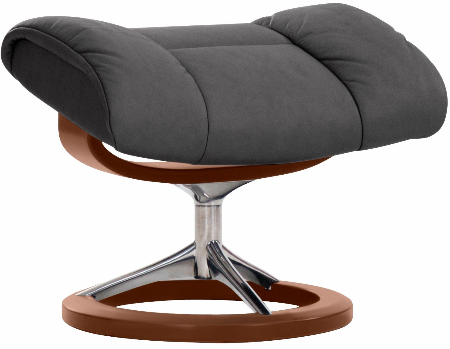 Stressless® Relaxsessel »Ruby«, (Set, Relaxsessel mit Hocker), mit Signature Base, Größe M, Gestell Eiche, Wenge, Braun & Schwarz