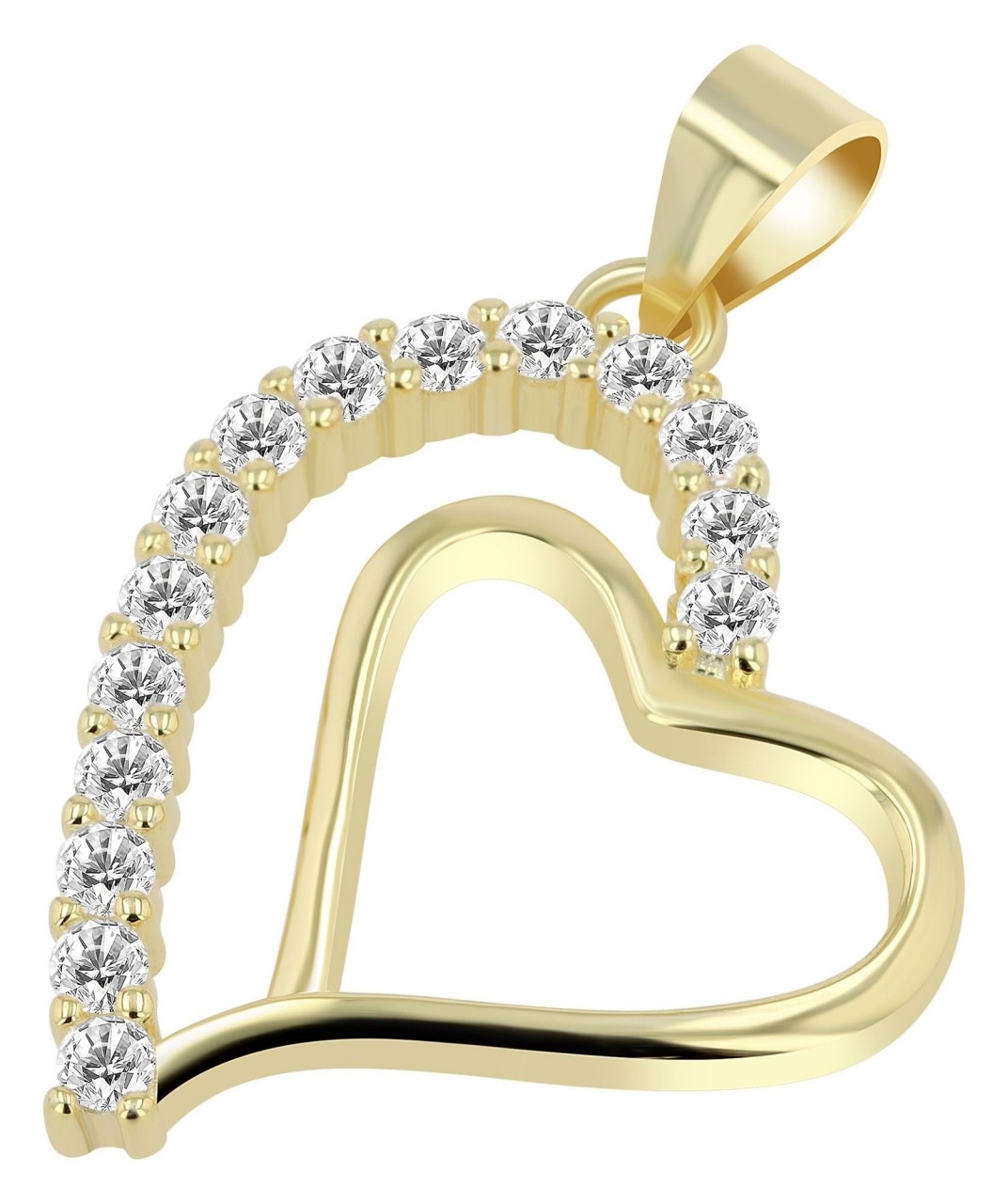 Adelia's Heart Pendant Sterling Silver Gold 2