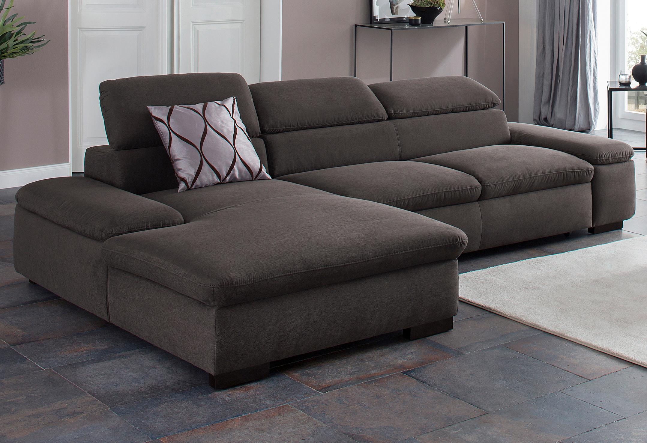 Home affaire Ecksofa "Alberto L-Form" mit Kopfteilverstellung, wahlweise mi günstig online kaufen