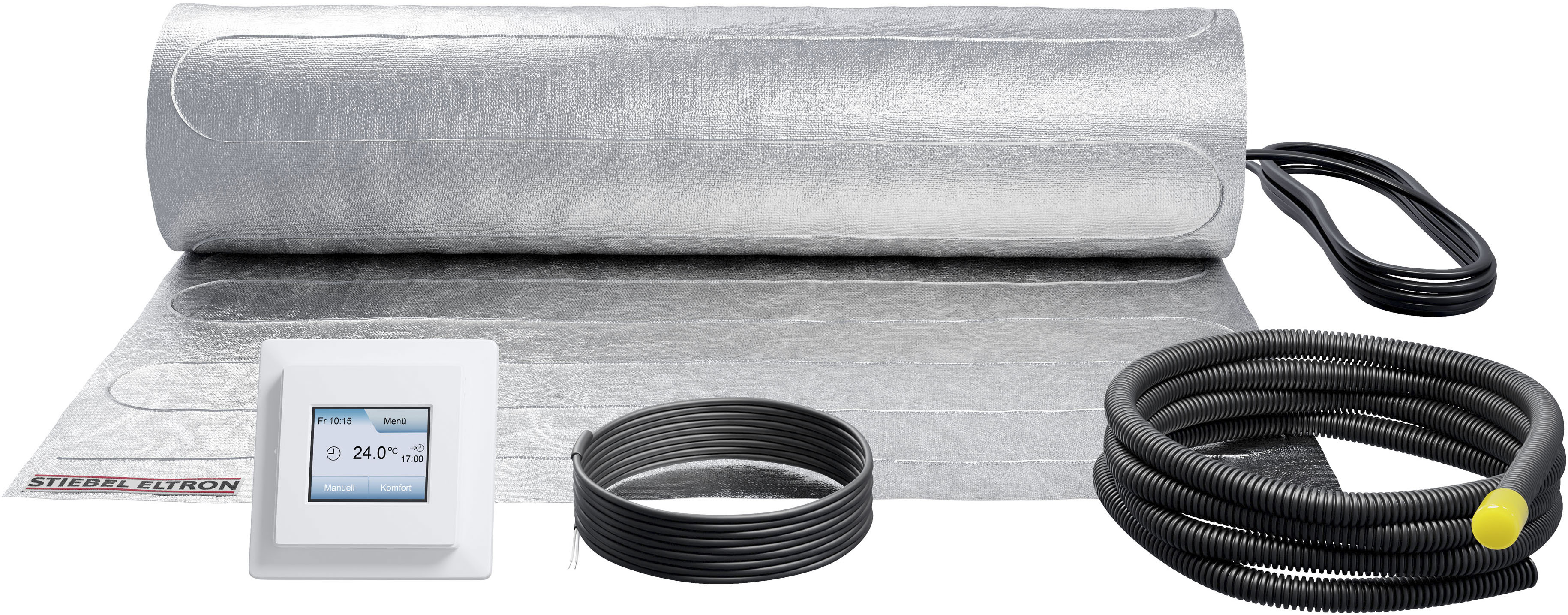 STIEBEL ELTRON Fußbodenheizung "FTD 140/5 Set Plus, elektrische Fußbodenheizung" für Laminat/Fertigparkett, Komplettset 5m², 140W/m², FTD 140/5 SetPlus