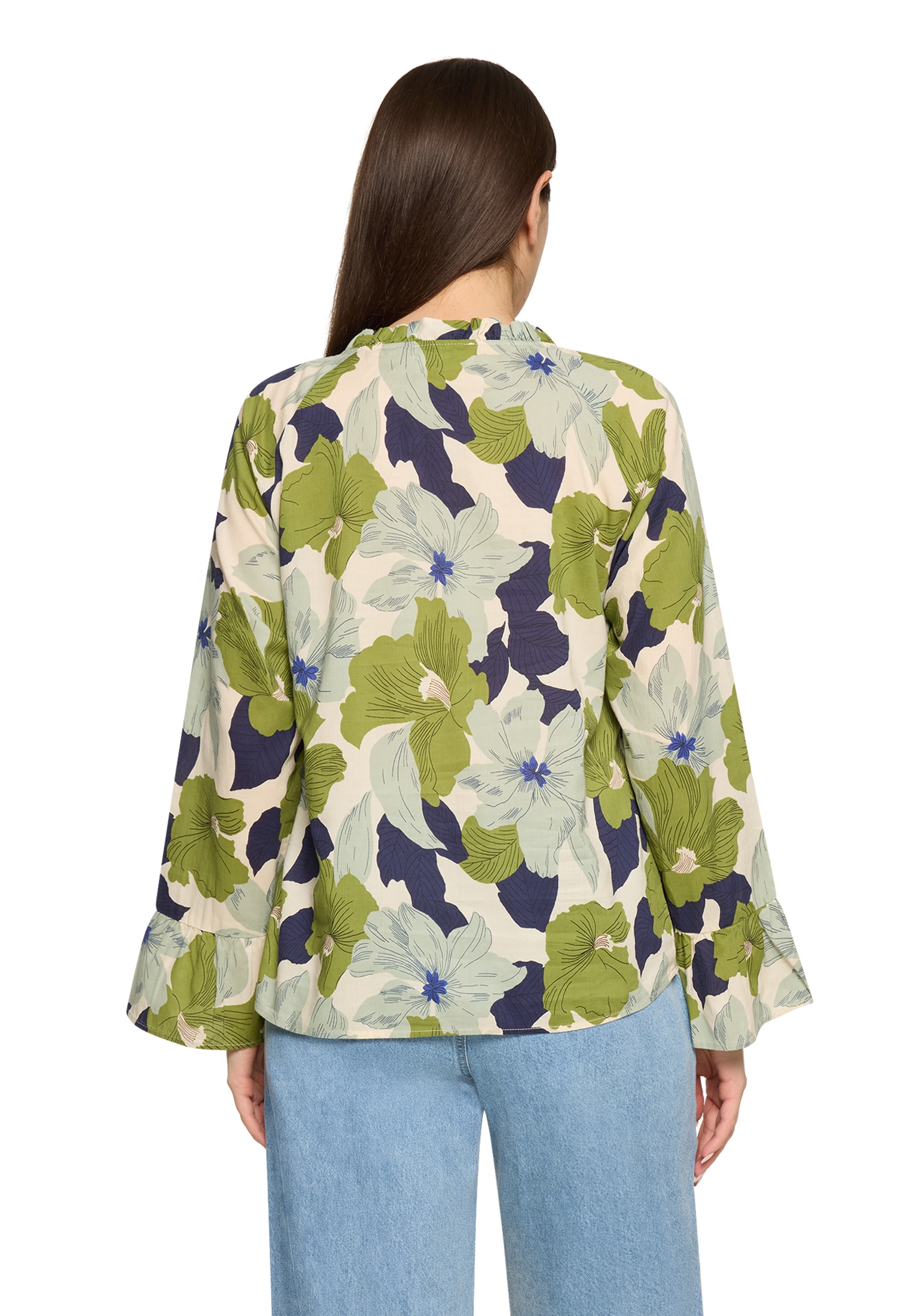 Cartoon Rüschenbluse »Damen mit Muster«