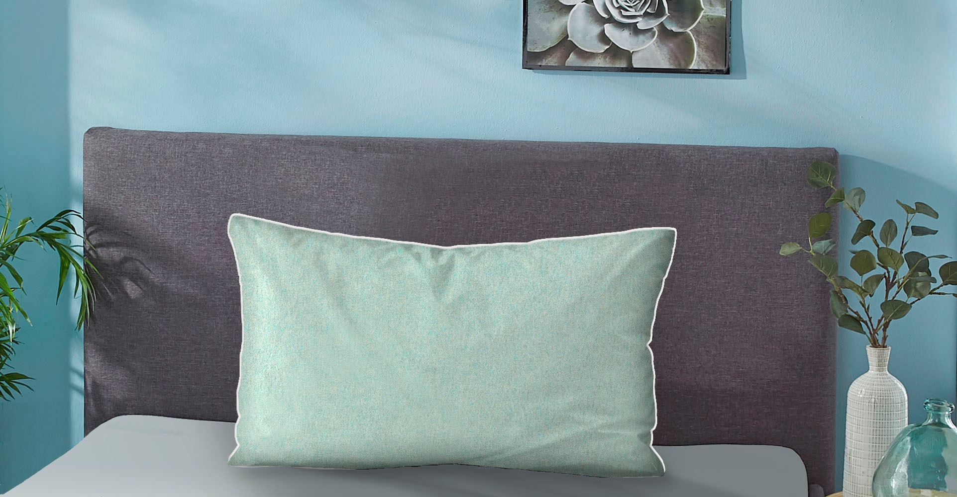 Biberna Kissenbezug "Hermal Flanell mit Reißverschluss, Melange-Optik, Wend günstig online kaufen