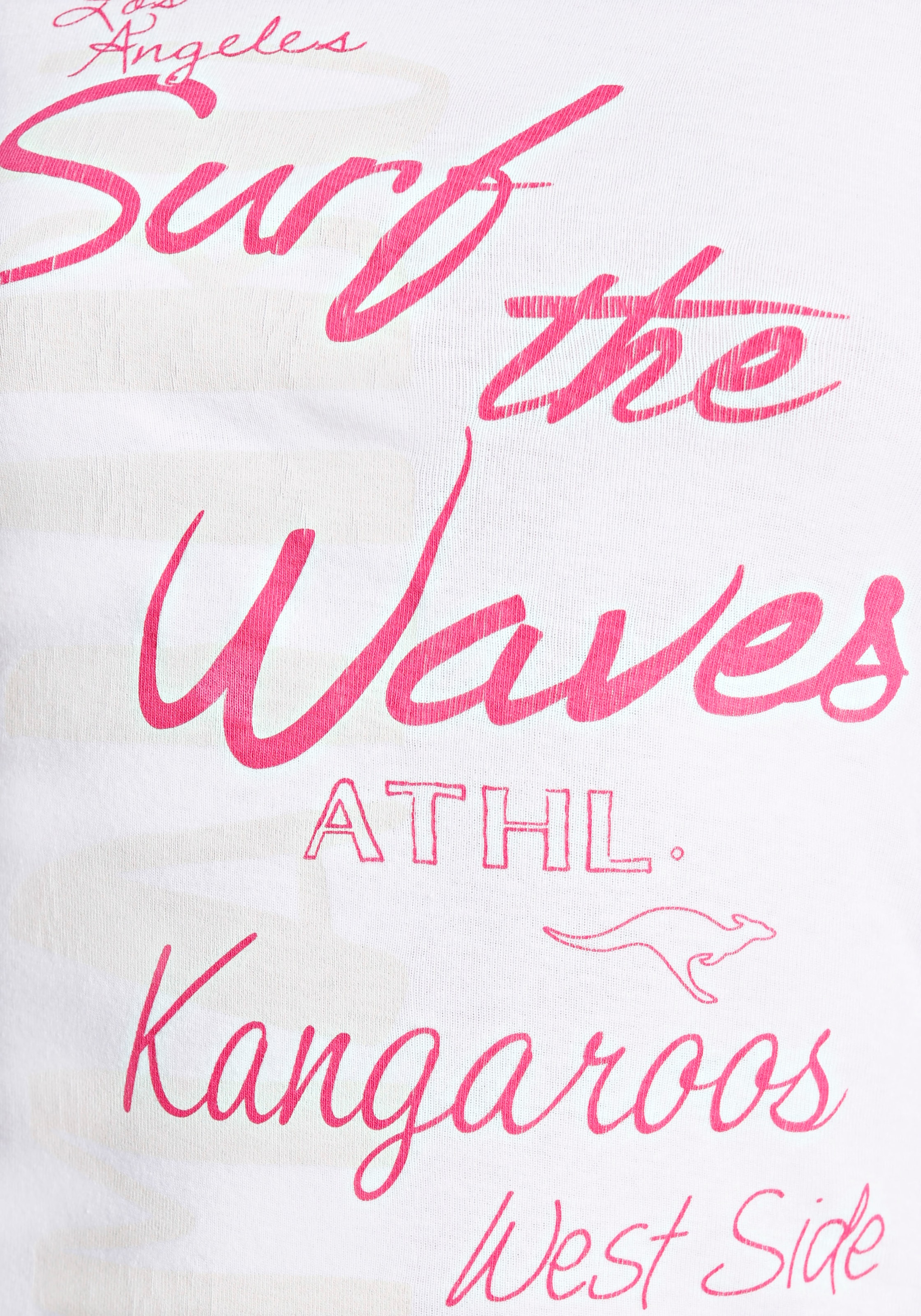 KangaROOS 3/4-Arm-Shirt, mit auffälligen Schriftzügen